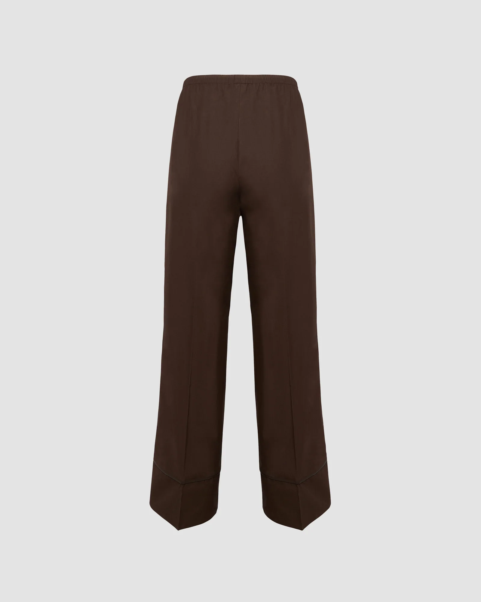 Loose fit poplin trousers with leather details - Image 6