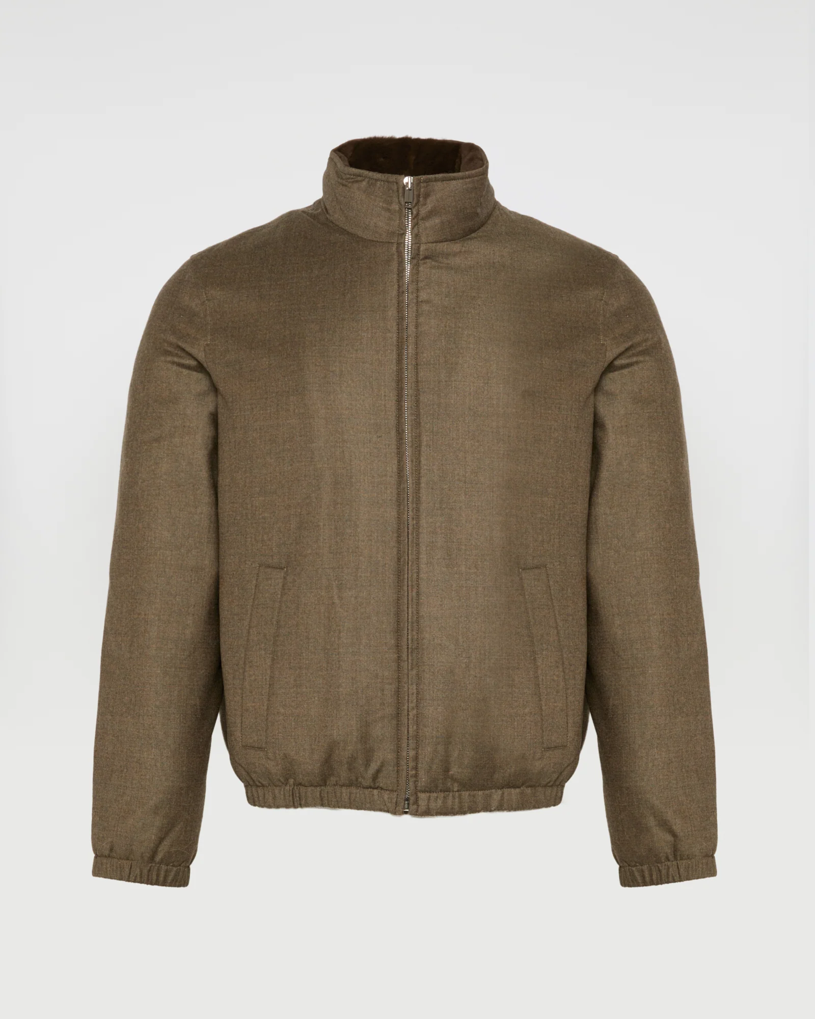 Loro Piana fabric jacket with mink collar - Image 5
