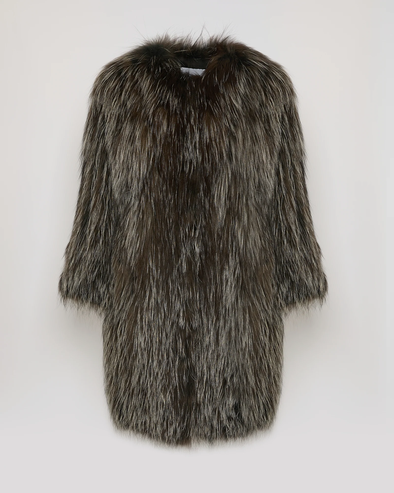 Long jacket in knitted fox fur - Image 5