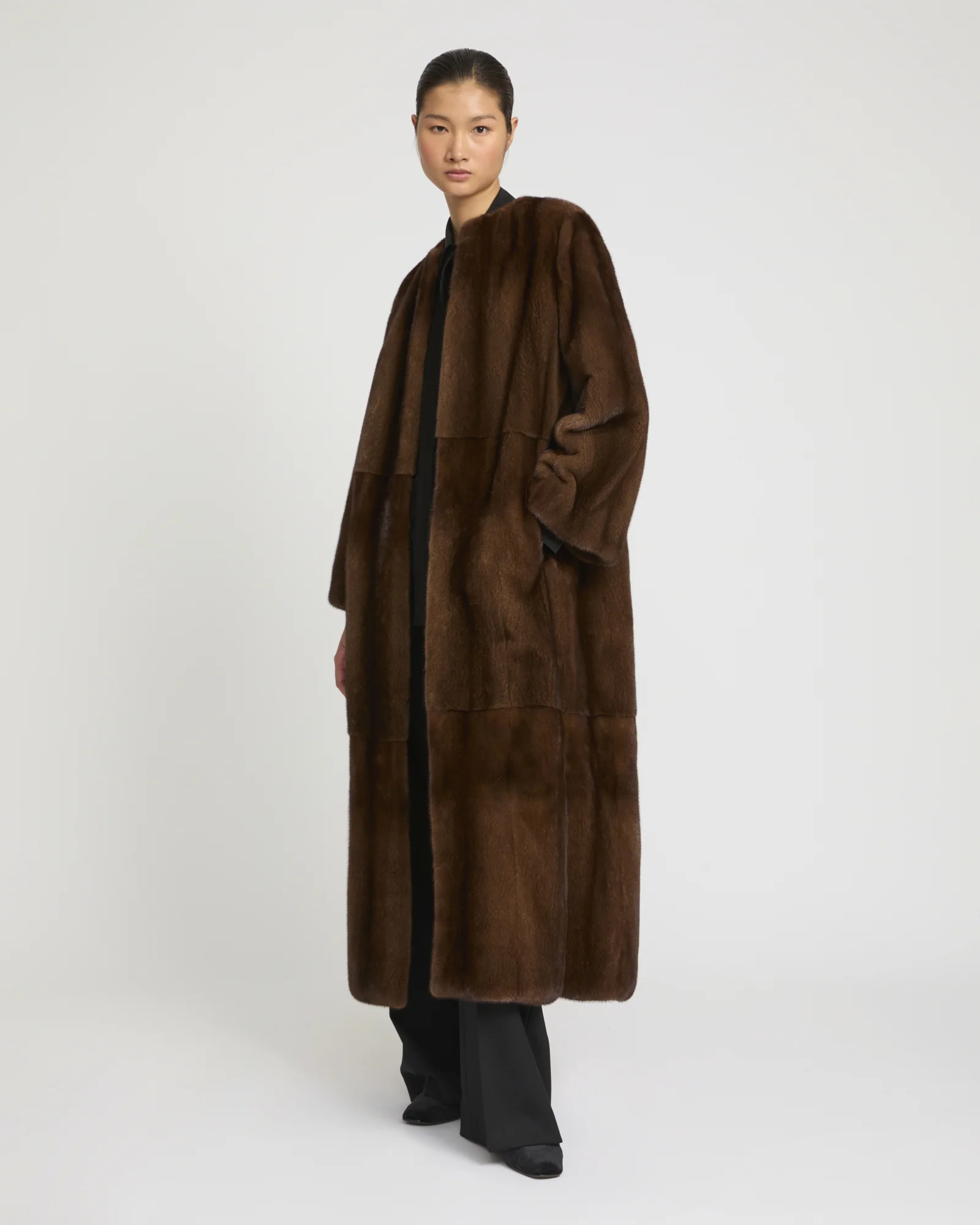 Maxi coat in long-haired mink fur - Image 3