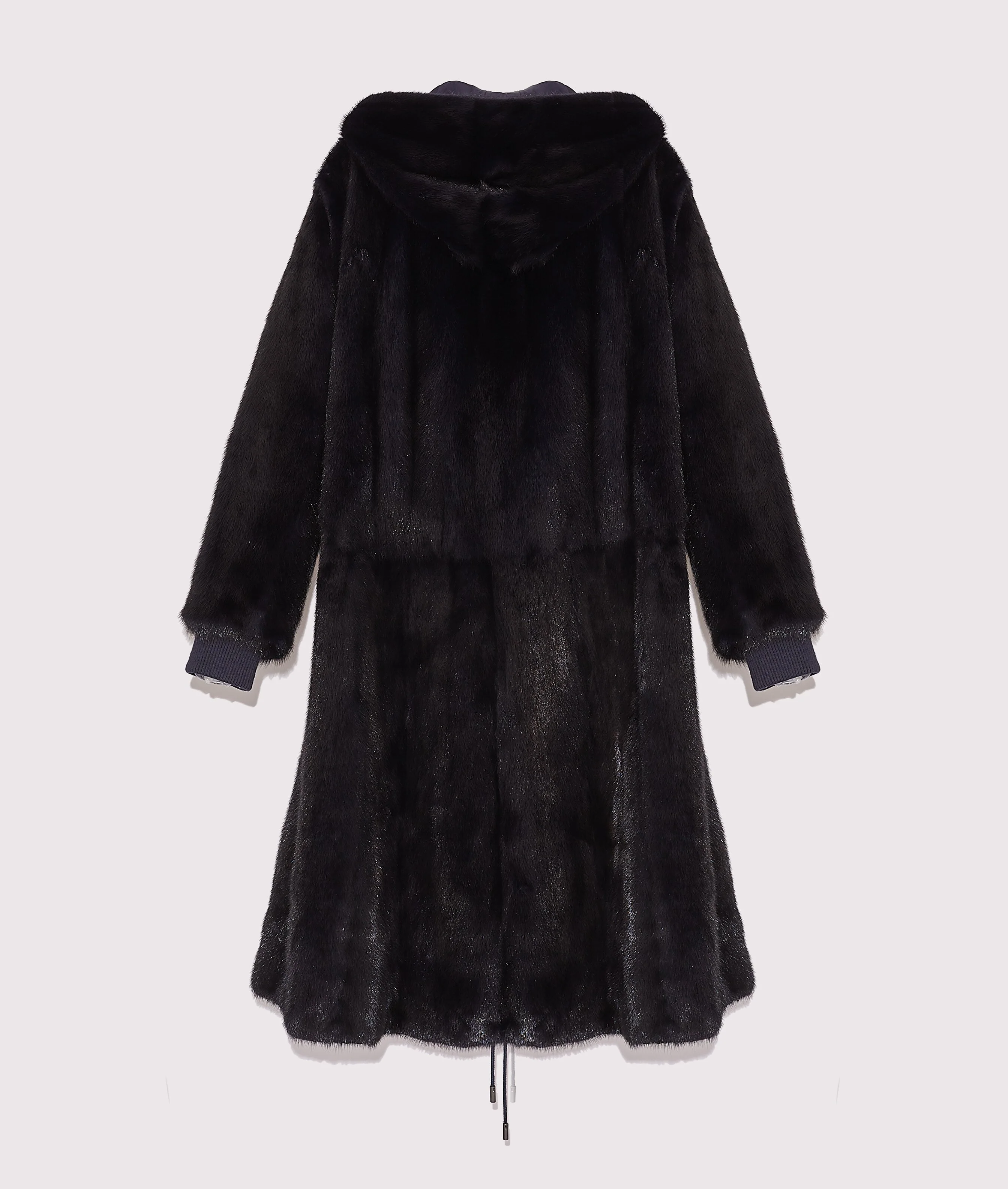 Reversible maxi parka in mink fur - Image 4