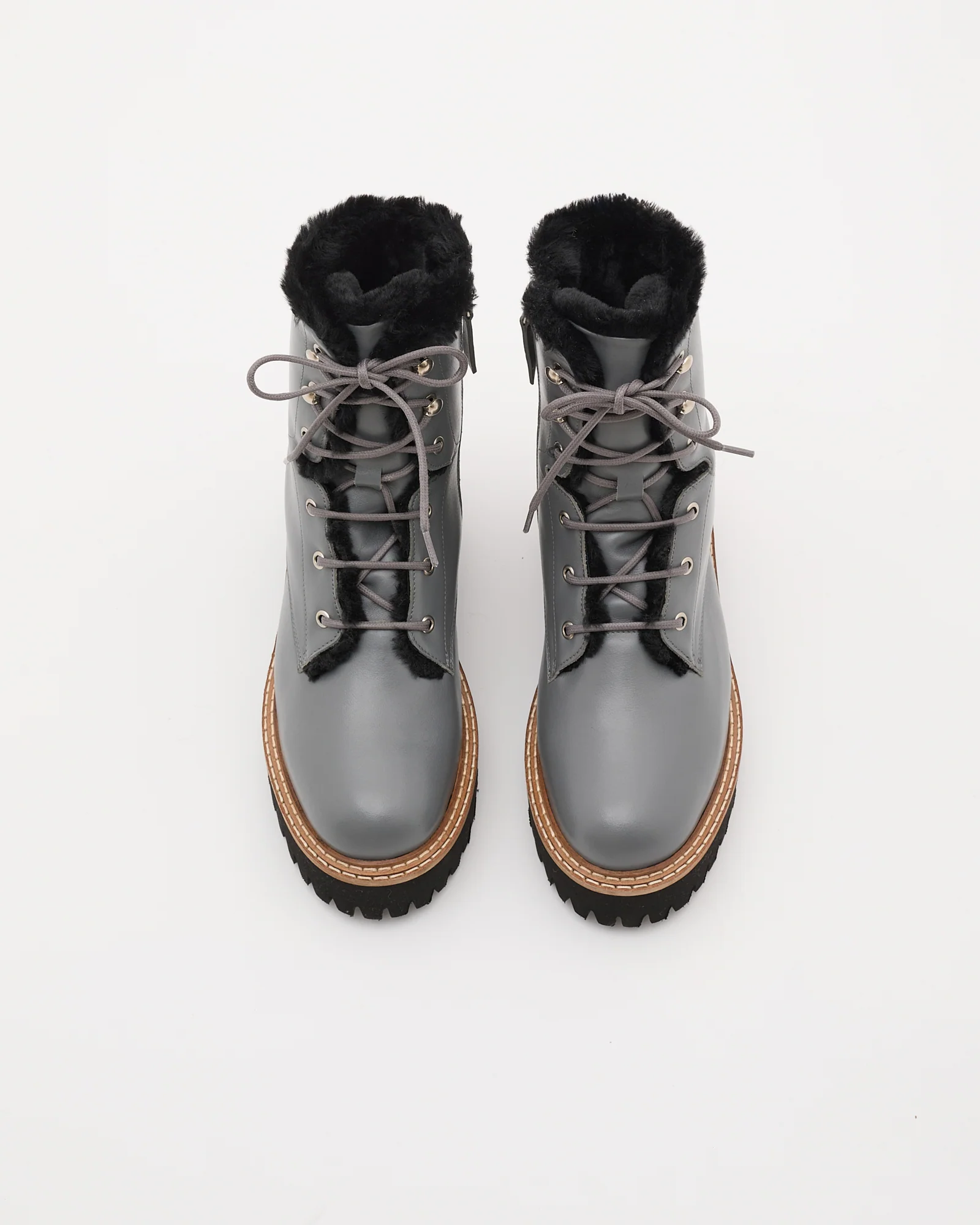 Lace-up boots in stiff Merinillo - Image 5
