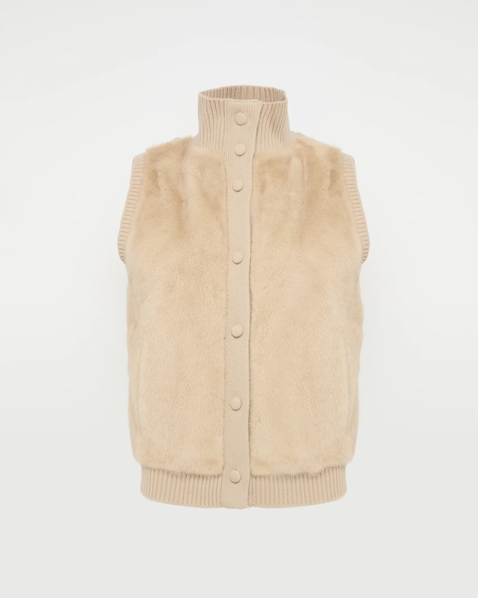 Merino knit and mink fur gilet - Image 5