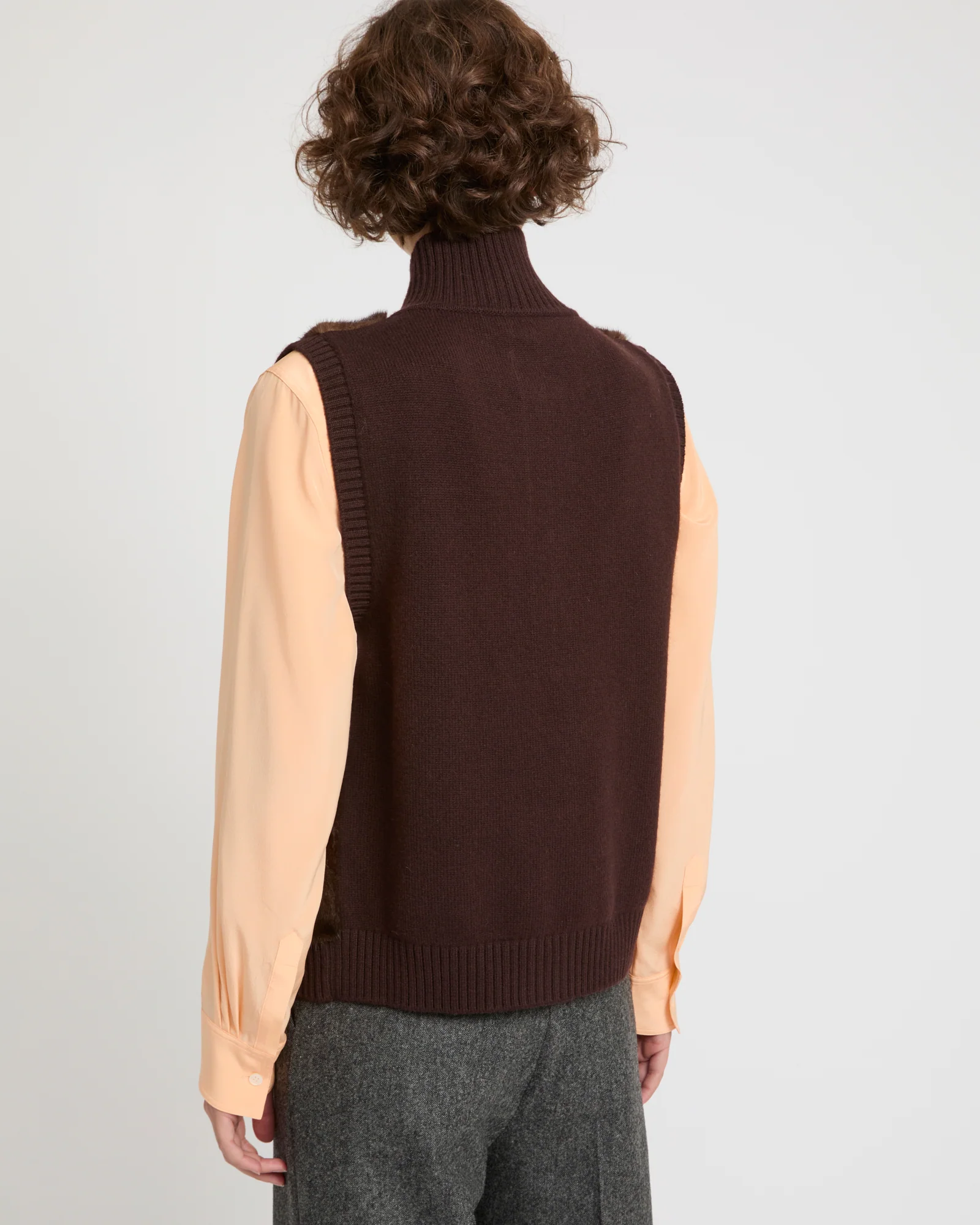 Merino knit and mink fur gilet - Image 4