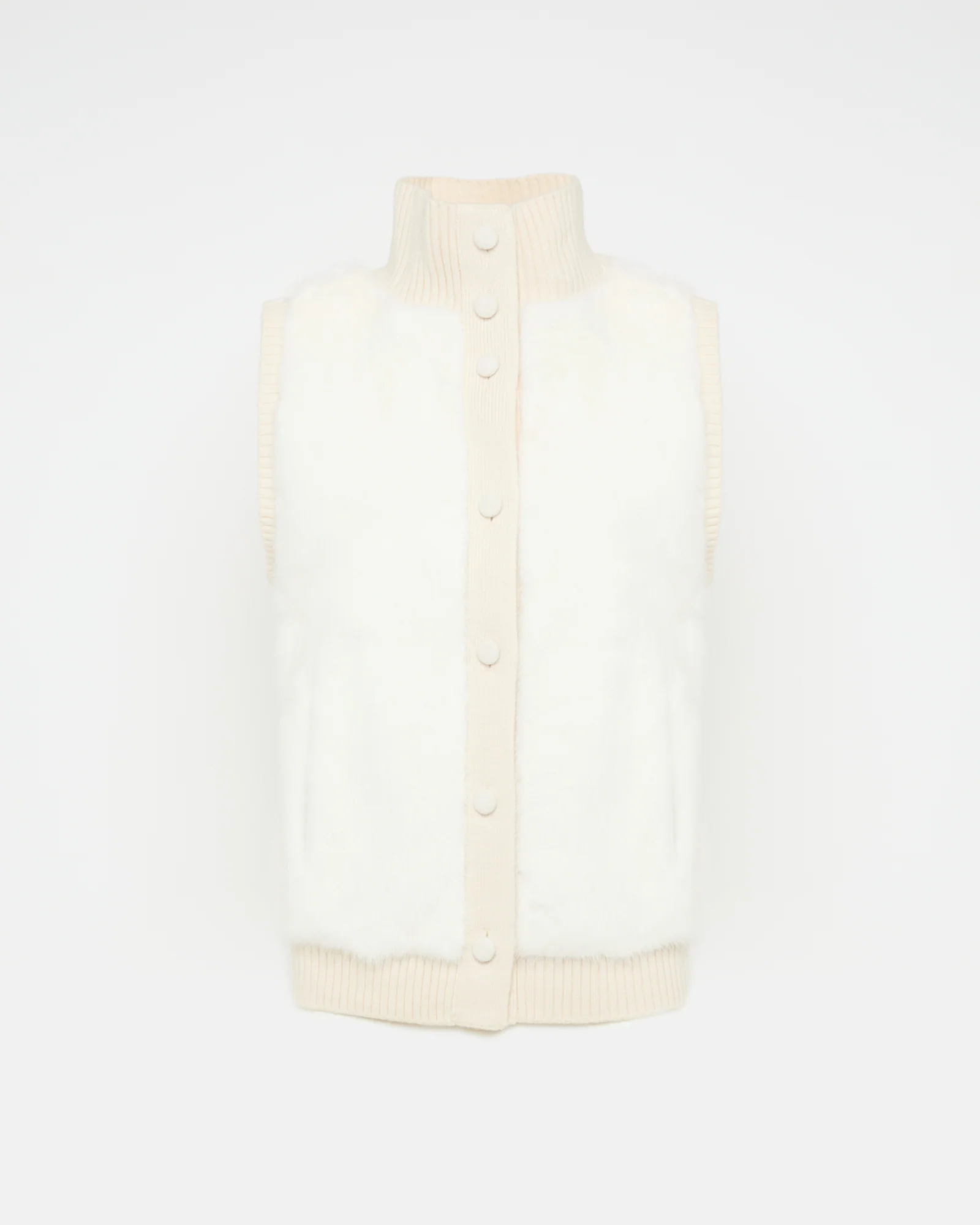 Merino knit and mink fur gilet - Image 4