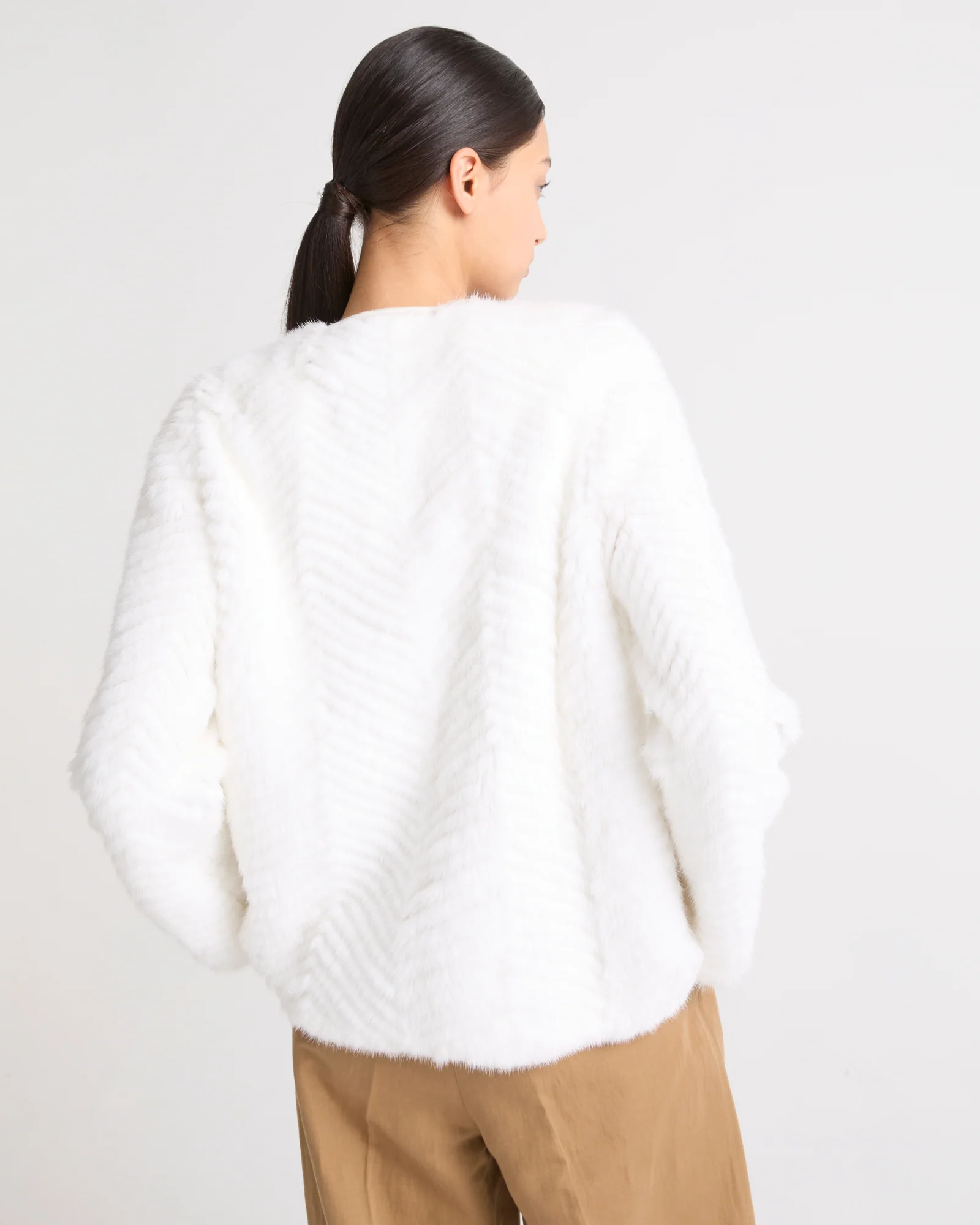 Merino knit and mink fur jacket - Image 4