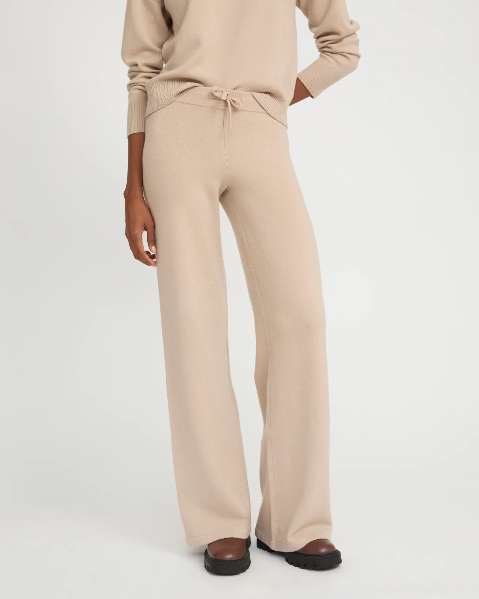 Merino knit wide leg trousers - Image 2