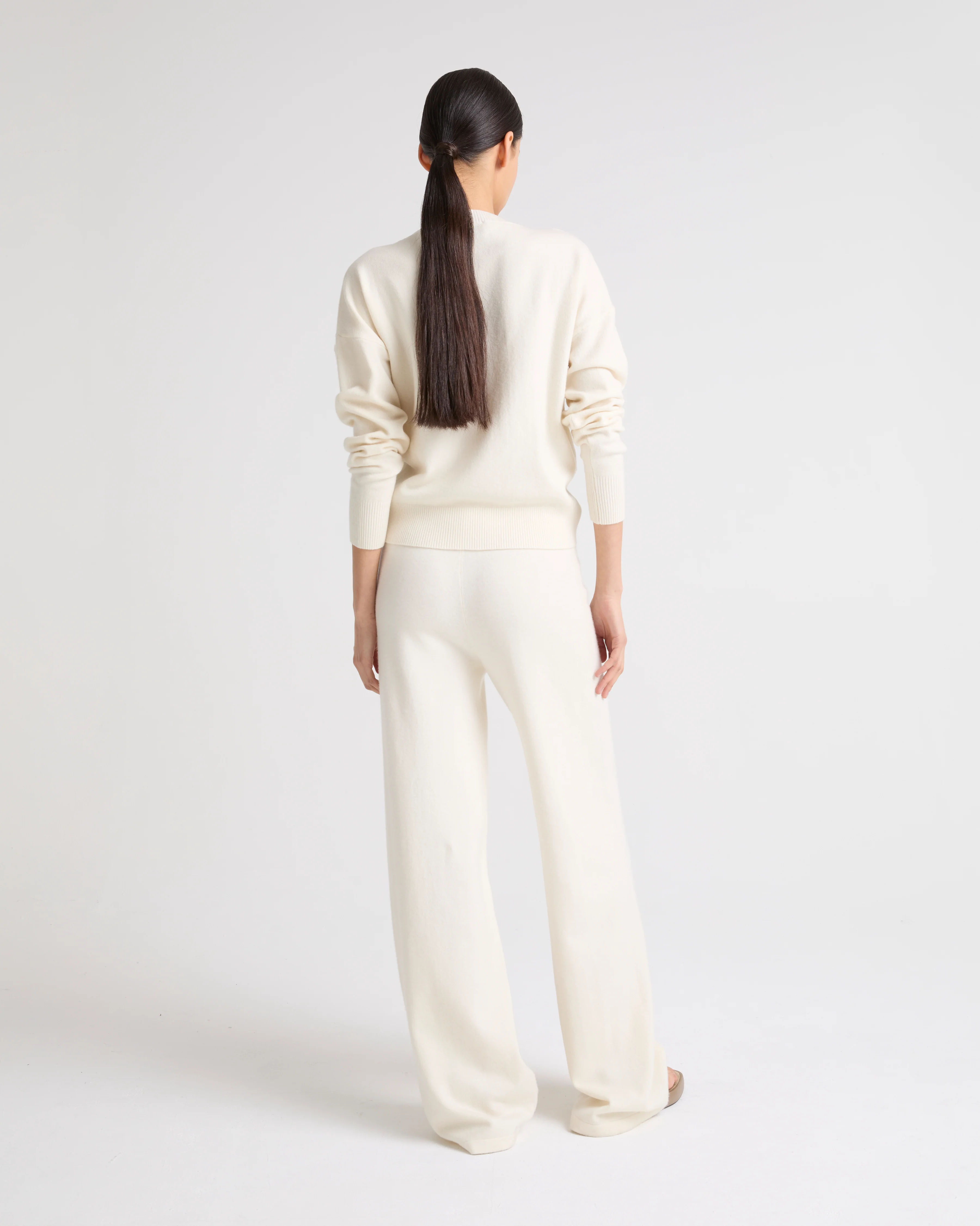 Merino knit wide leg trousers - Image 3
