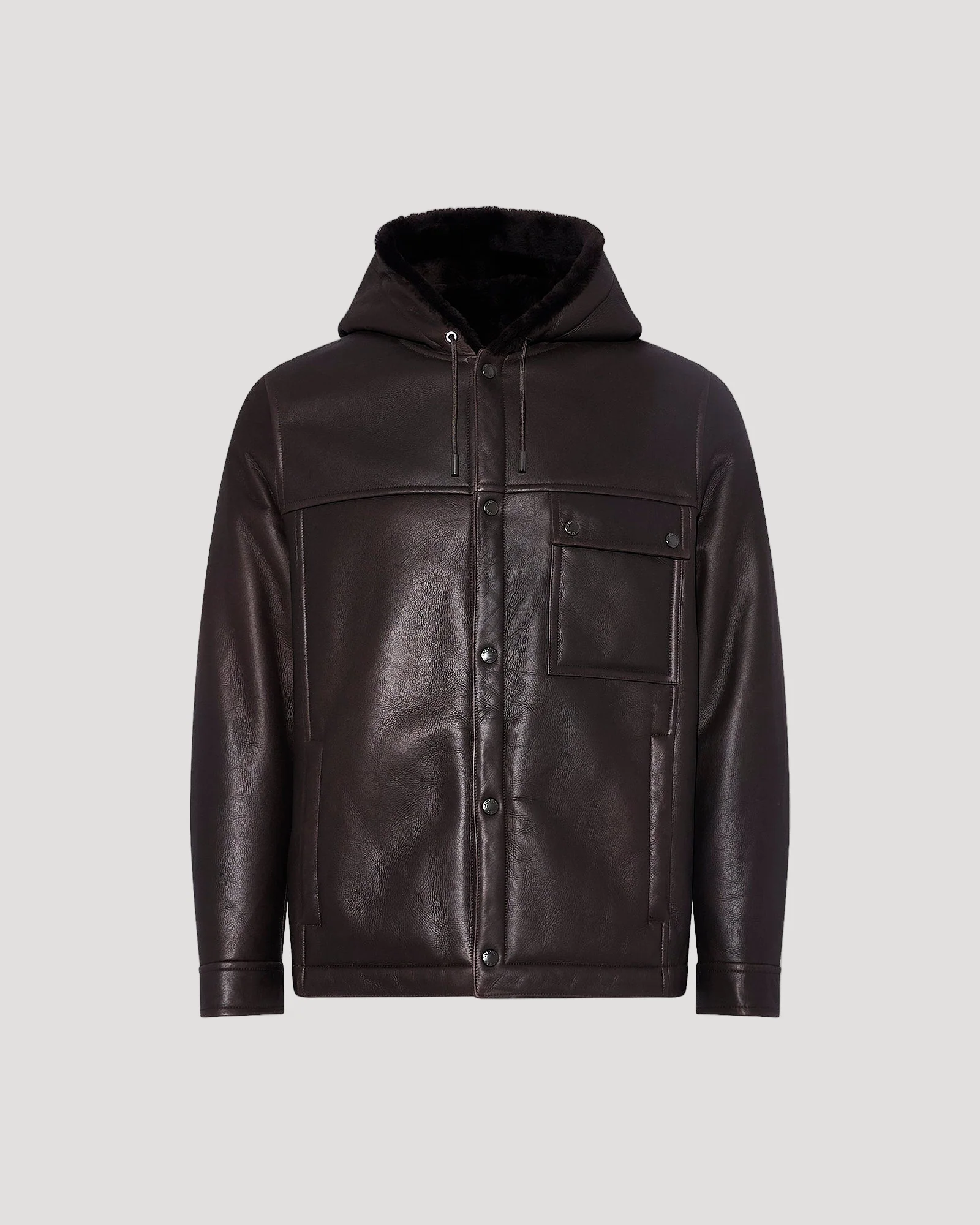 Merino lambskin shearling hoodie - Image 5