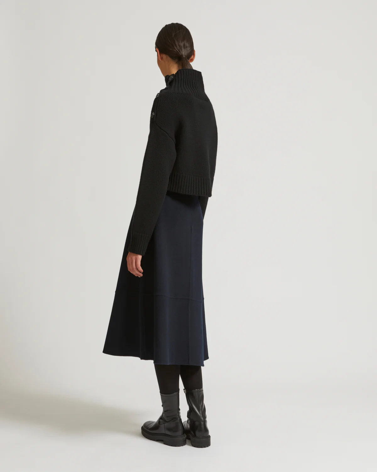 Midi skirt in cashmere wool - Image 4