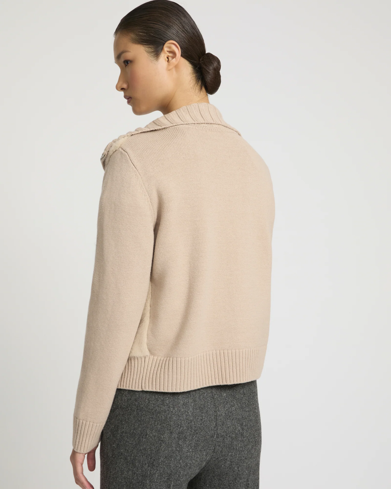 Mink fur and Merino knit jacket - Image 3