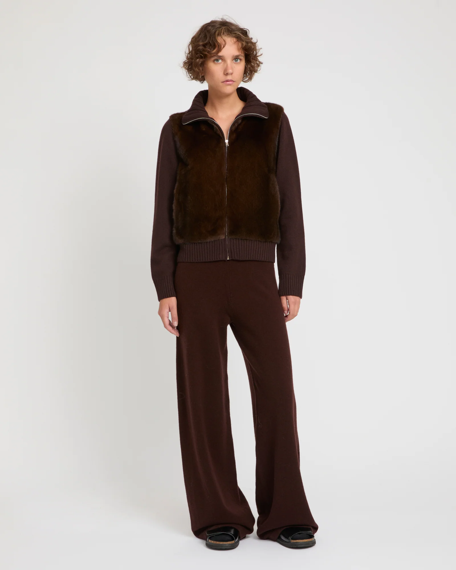 Mink fur and Merino knit jacket - Image 2