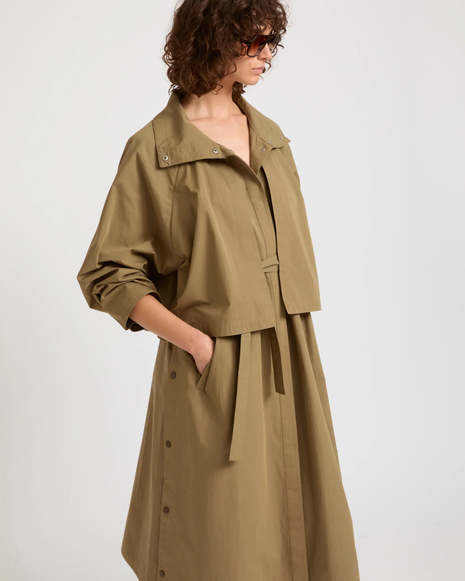 Oversized maxi cotton trench - Image 3