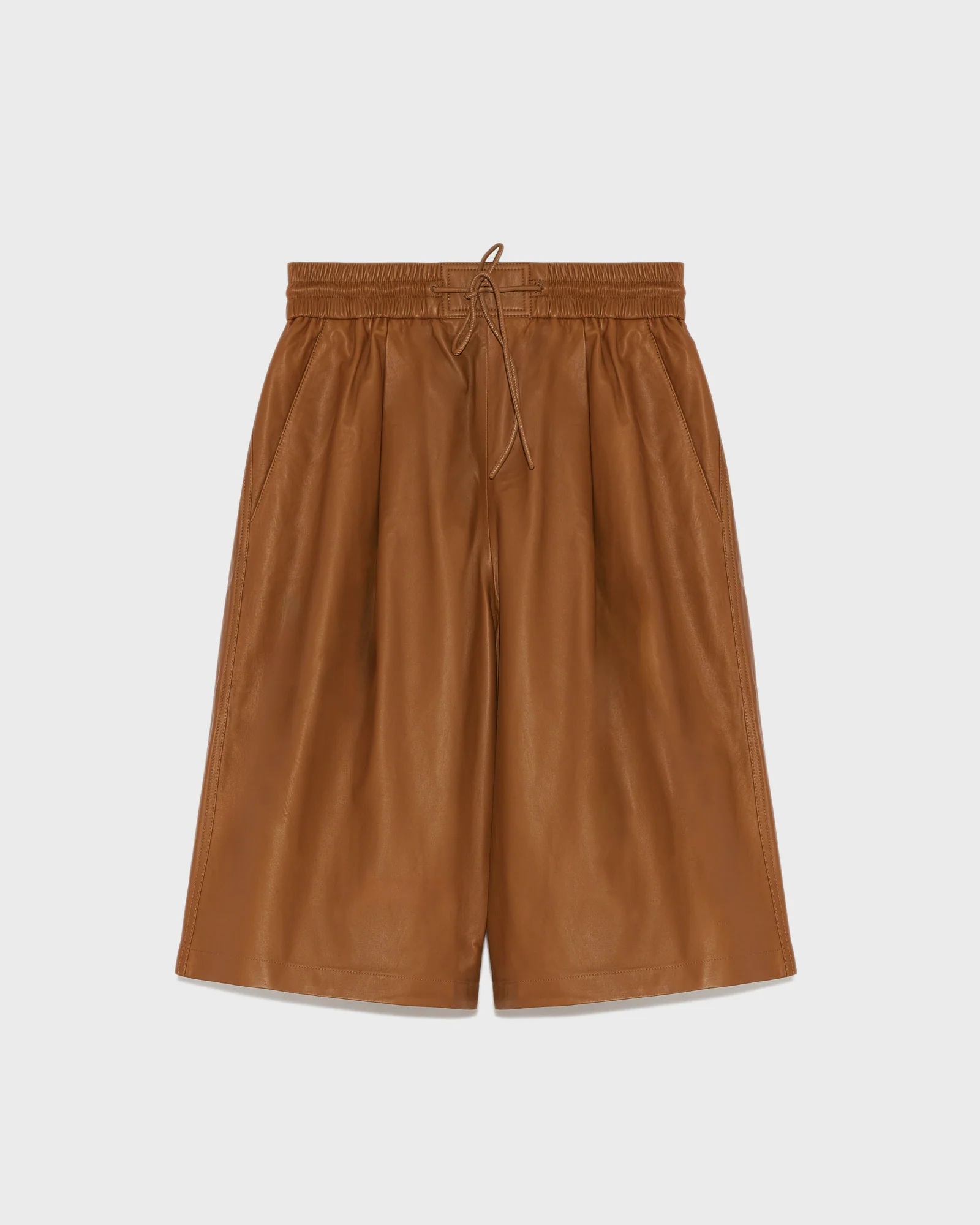 Lamb leather bermuda shorts - Image 4
