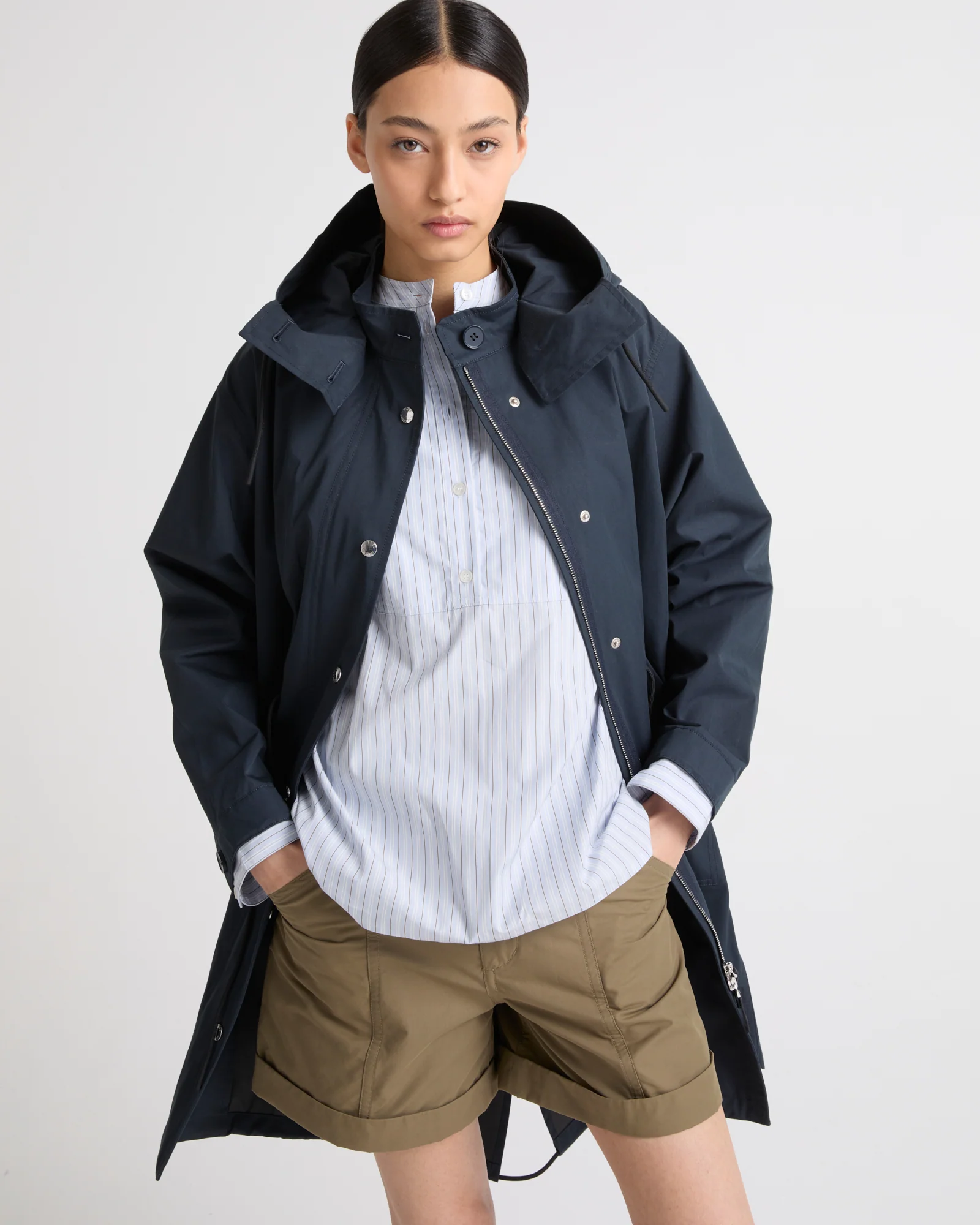 Short fishtail parka in technical fabric - Image 2