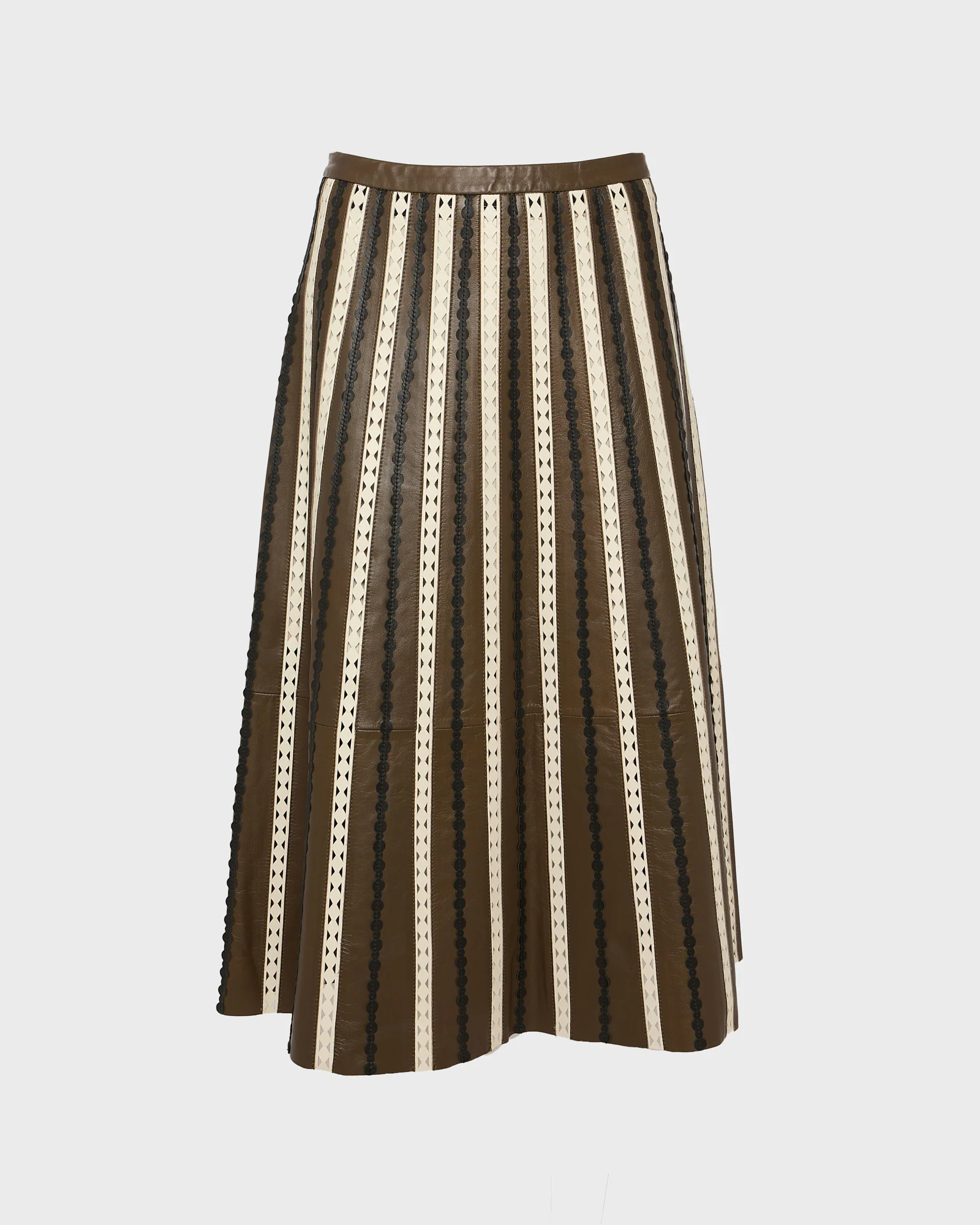 Perforated leather maxi skirt - Image 5