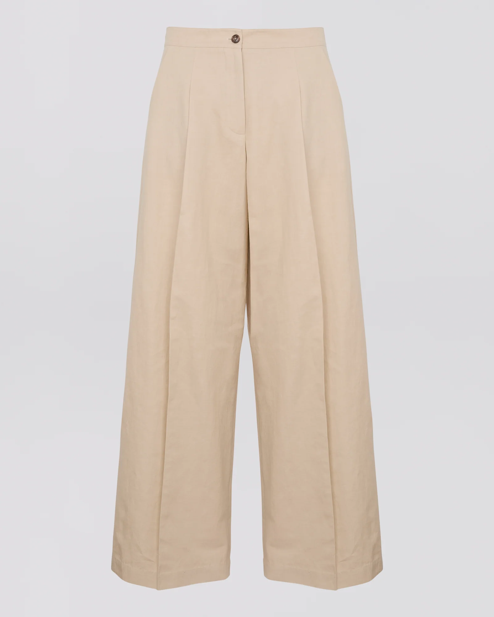 Pleated trousers in cotton-linen fabric - Image 5