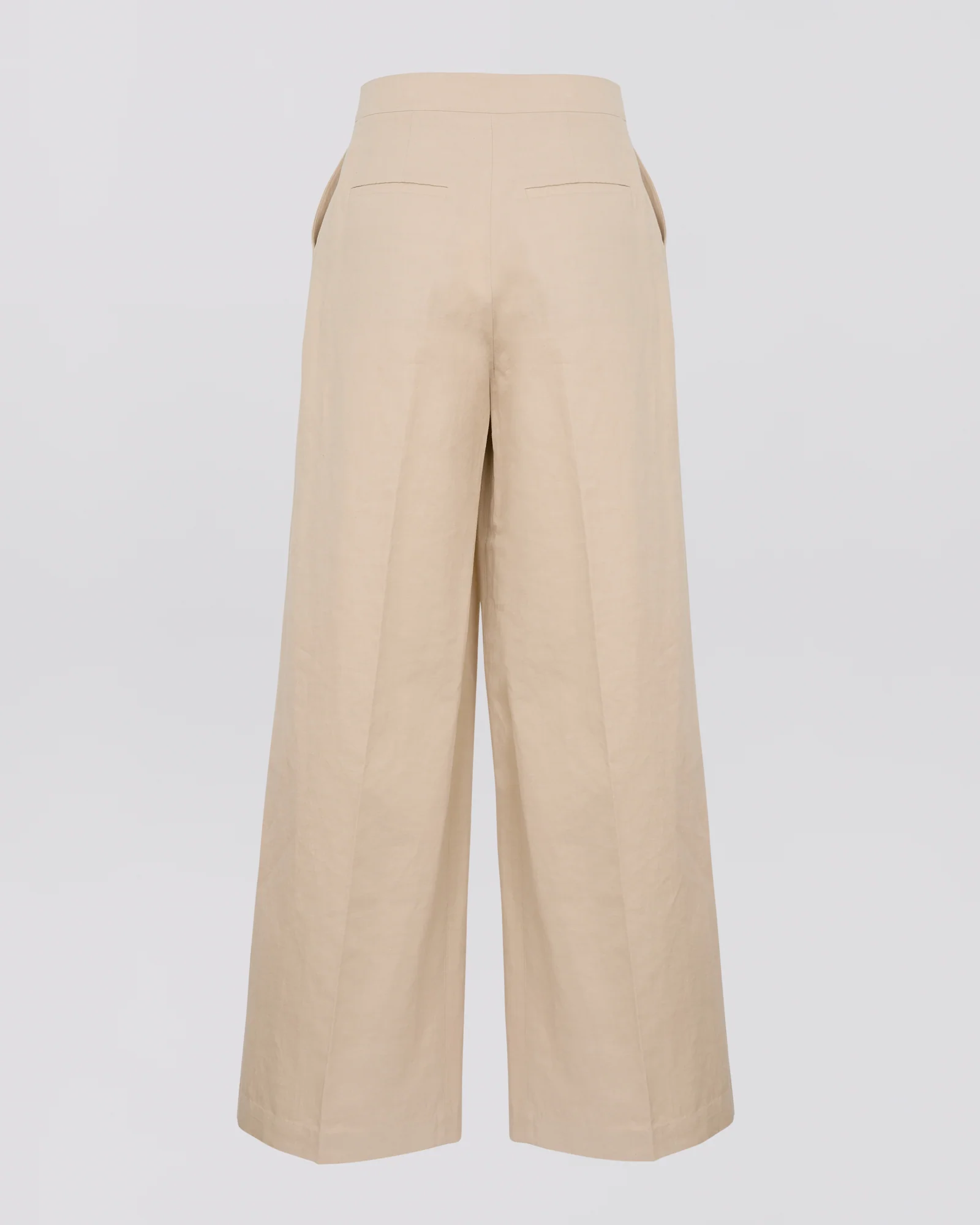 Pleated trousers in cotton-linen fabric - Image 6