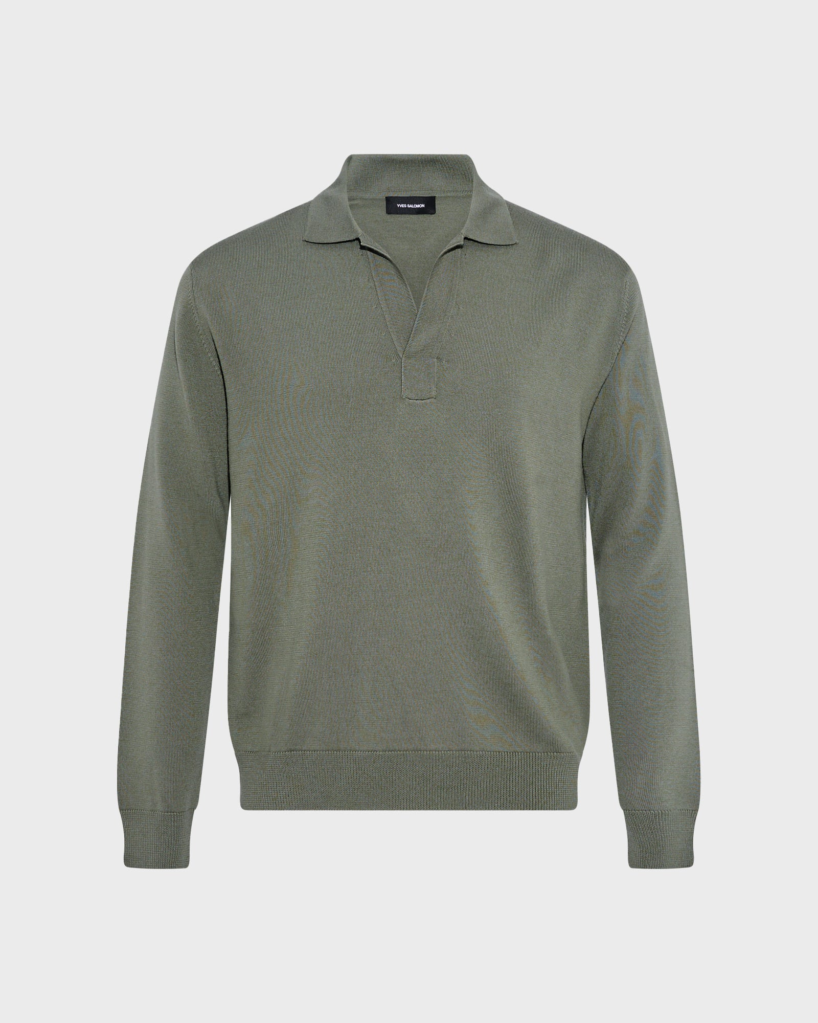 Polo neck jumper in 100% merino wool knit - Image 4