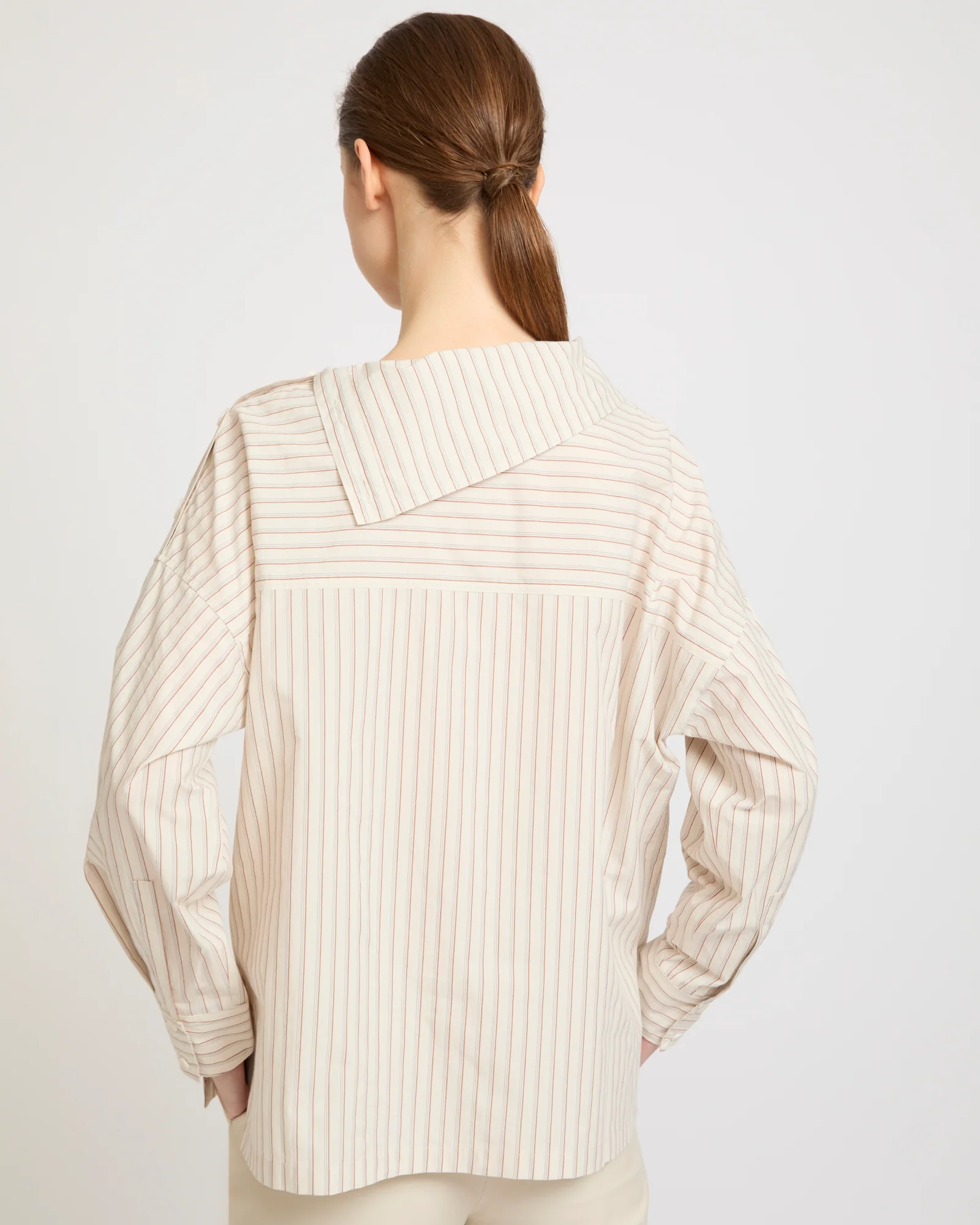 Poplin funnel neck blouse - Image 3