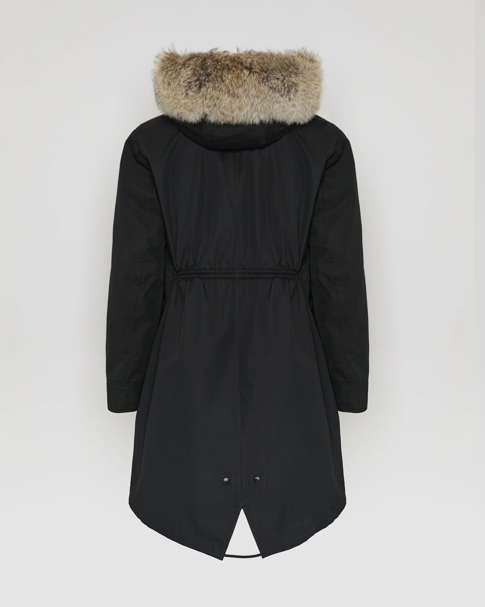 Regular parka in cotton blend and fur - Image 5
