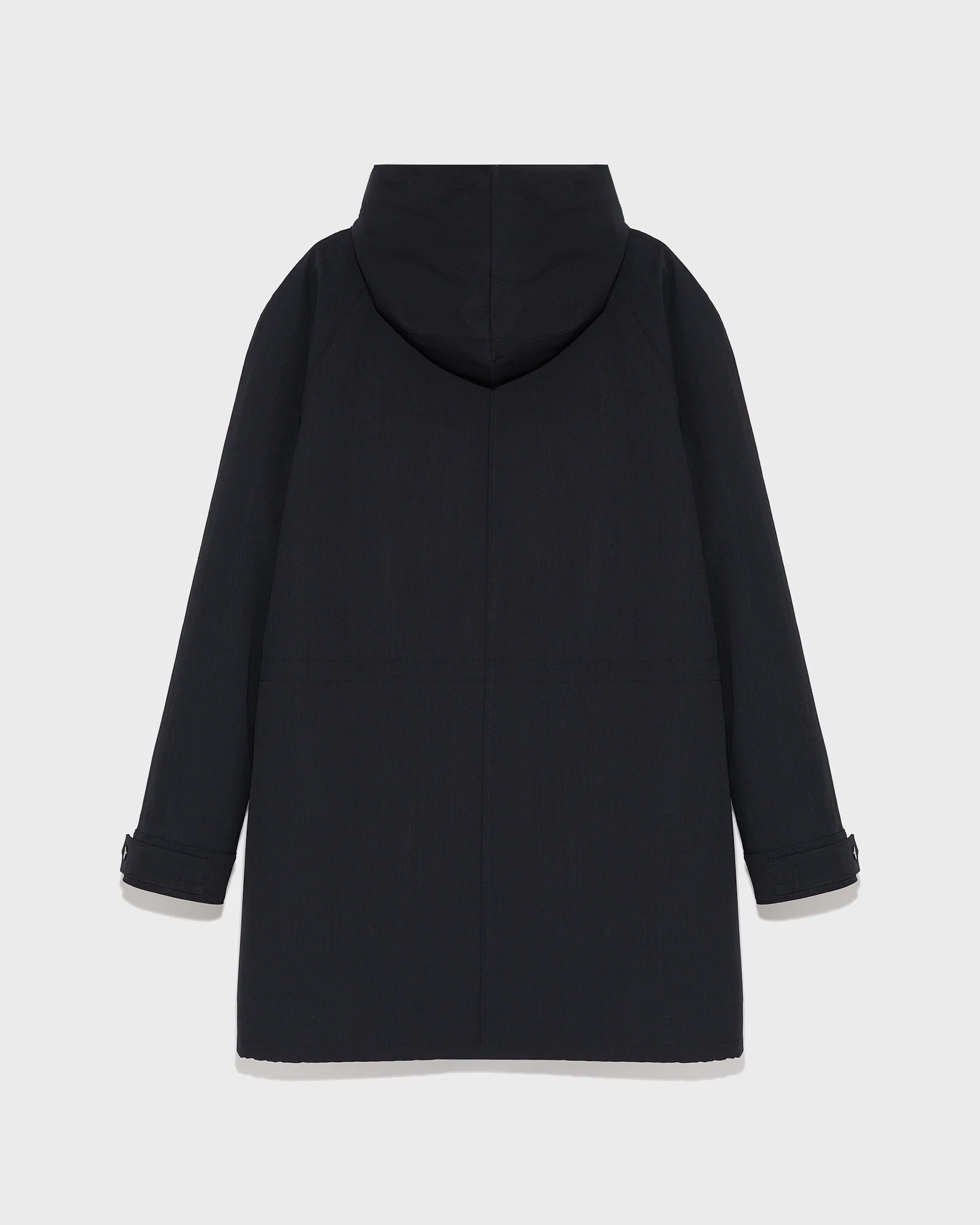Regular parka in waterproof technical wool and mink fur - Image 6