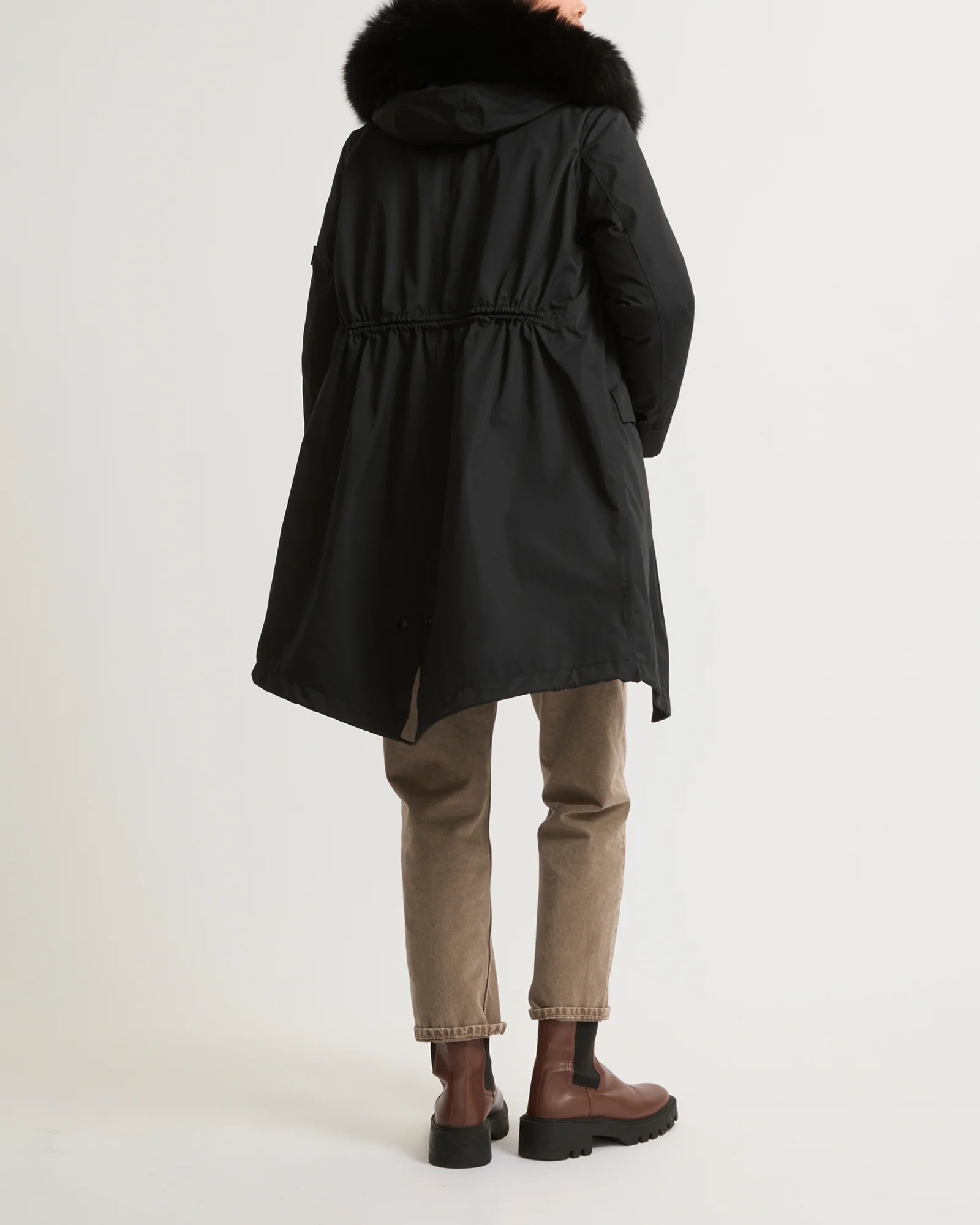 Long Iconic parka in waterproof cotton blend with fox and rabbit fur - Image 3