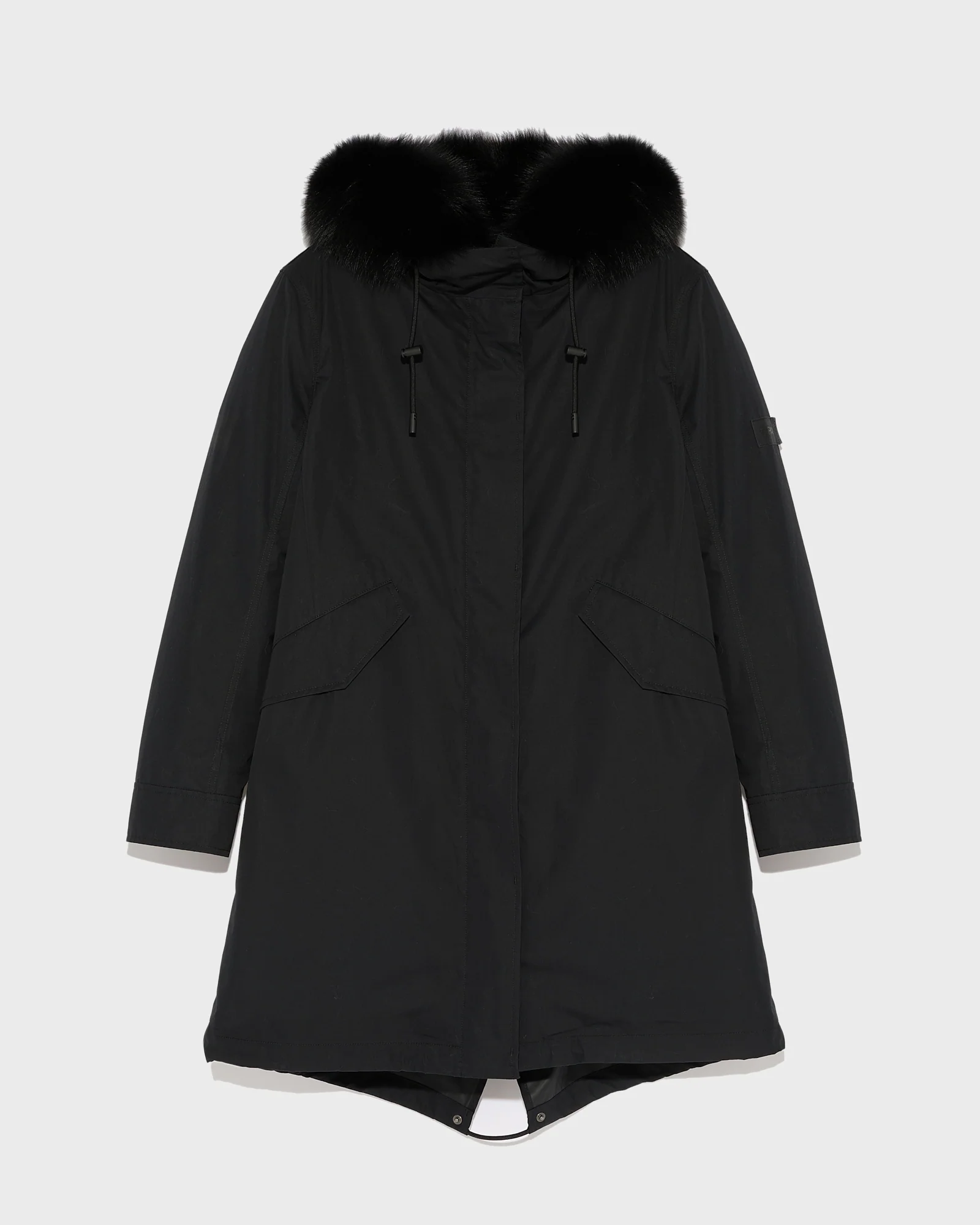 Long Iconic parka in waterproof cotton blend with fox and rabbit fur - Image 4