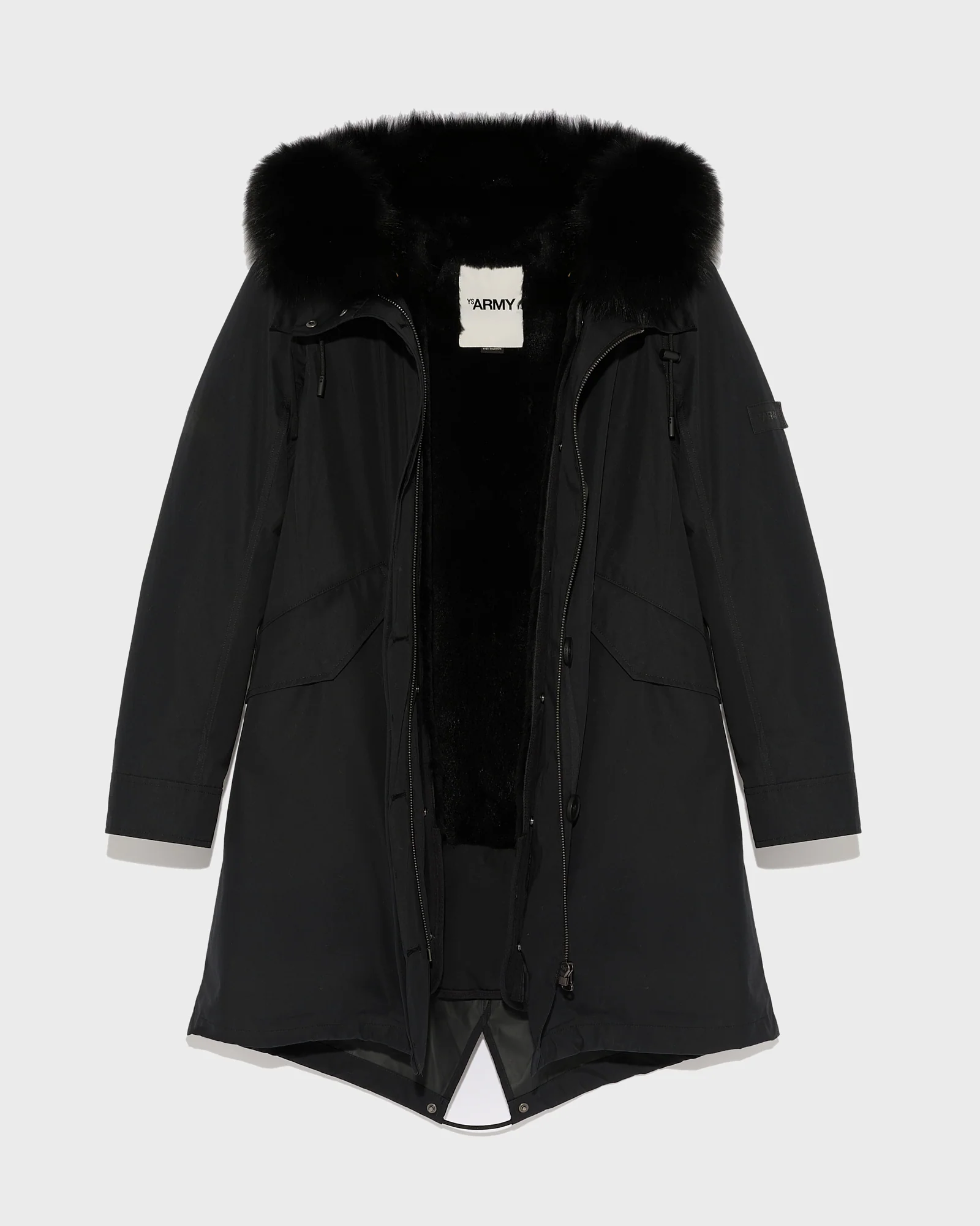 Long Iconic parka in waterproof cotton blend with fox and rabbit fur - Image 6
