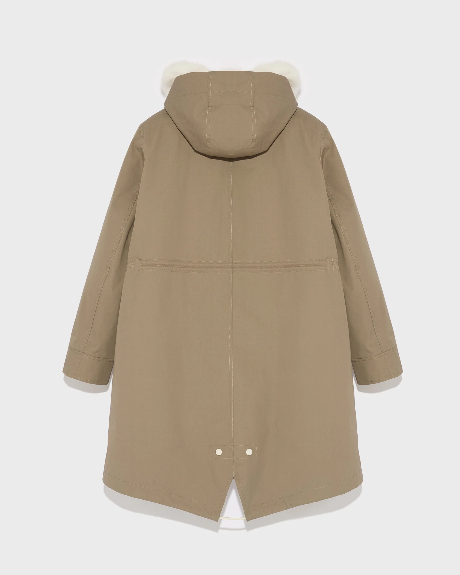 Long Iconic parka in waterproof cotton blend with fox and rabbit fur - Image 6