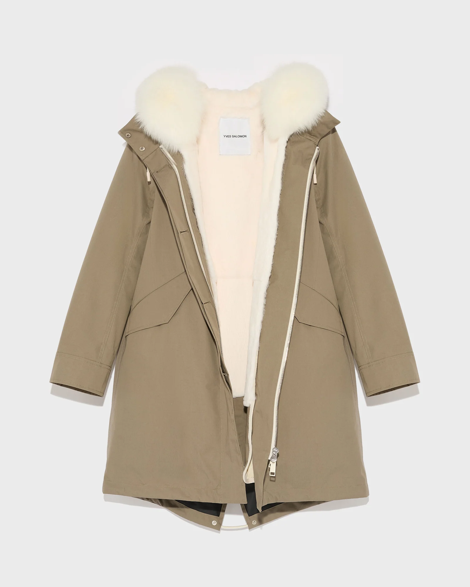 Long Iconic parka in waterproof cotton blend with fox and rabbit fur - Image 7