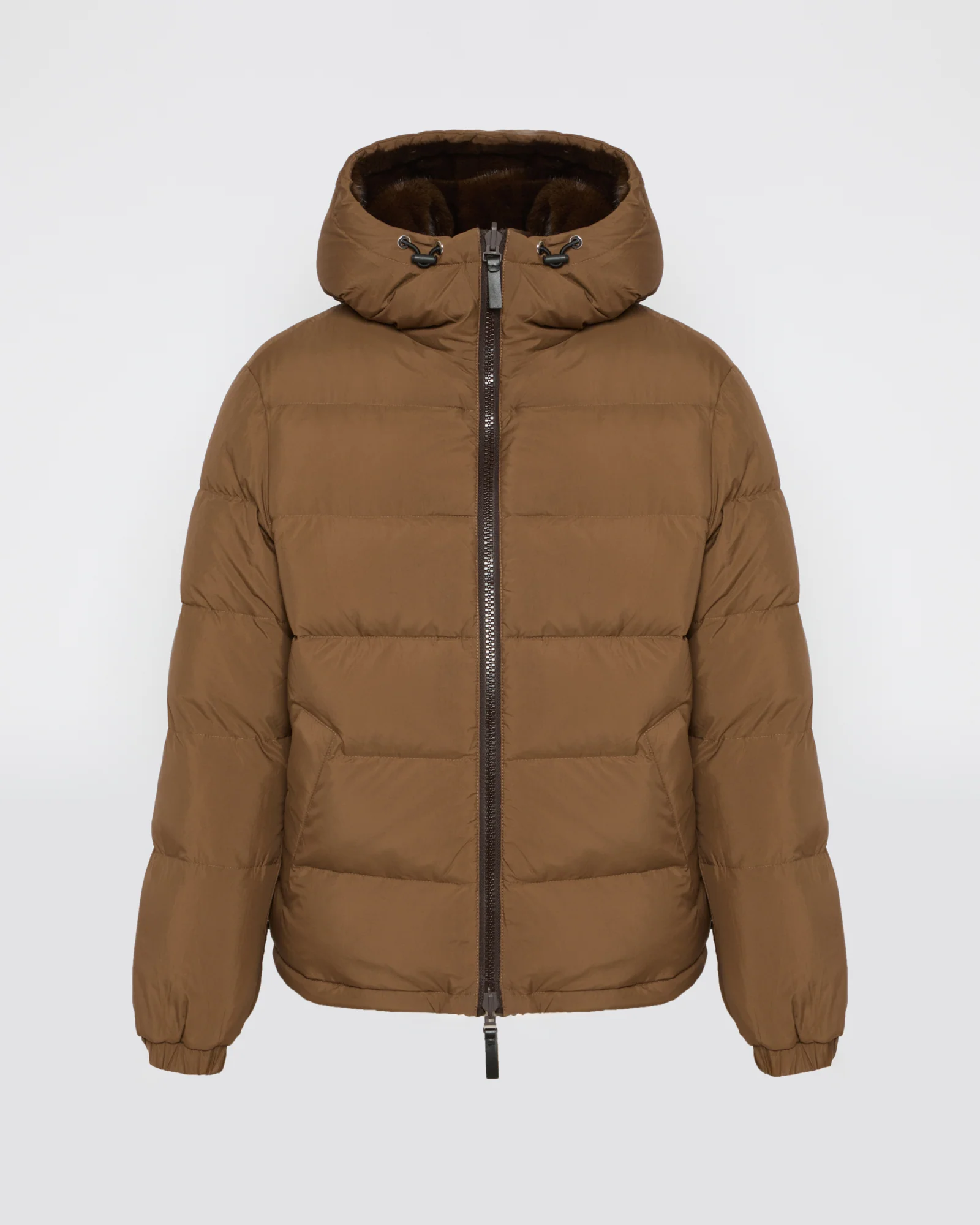 Reversible down jacket in mink fur/fabric - Image 3