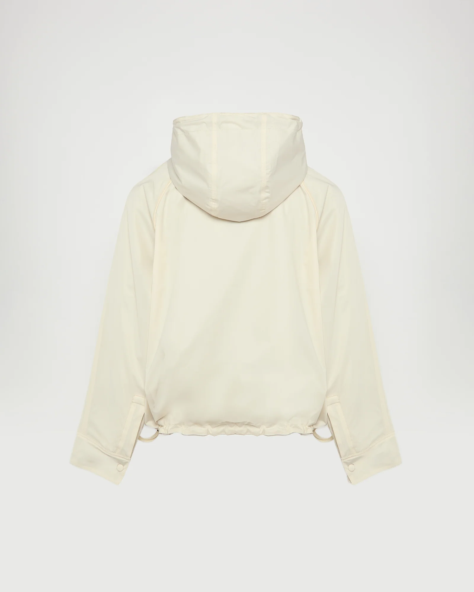 Reversible hooded jacket in technical fabric / linen - Image 6