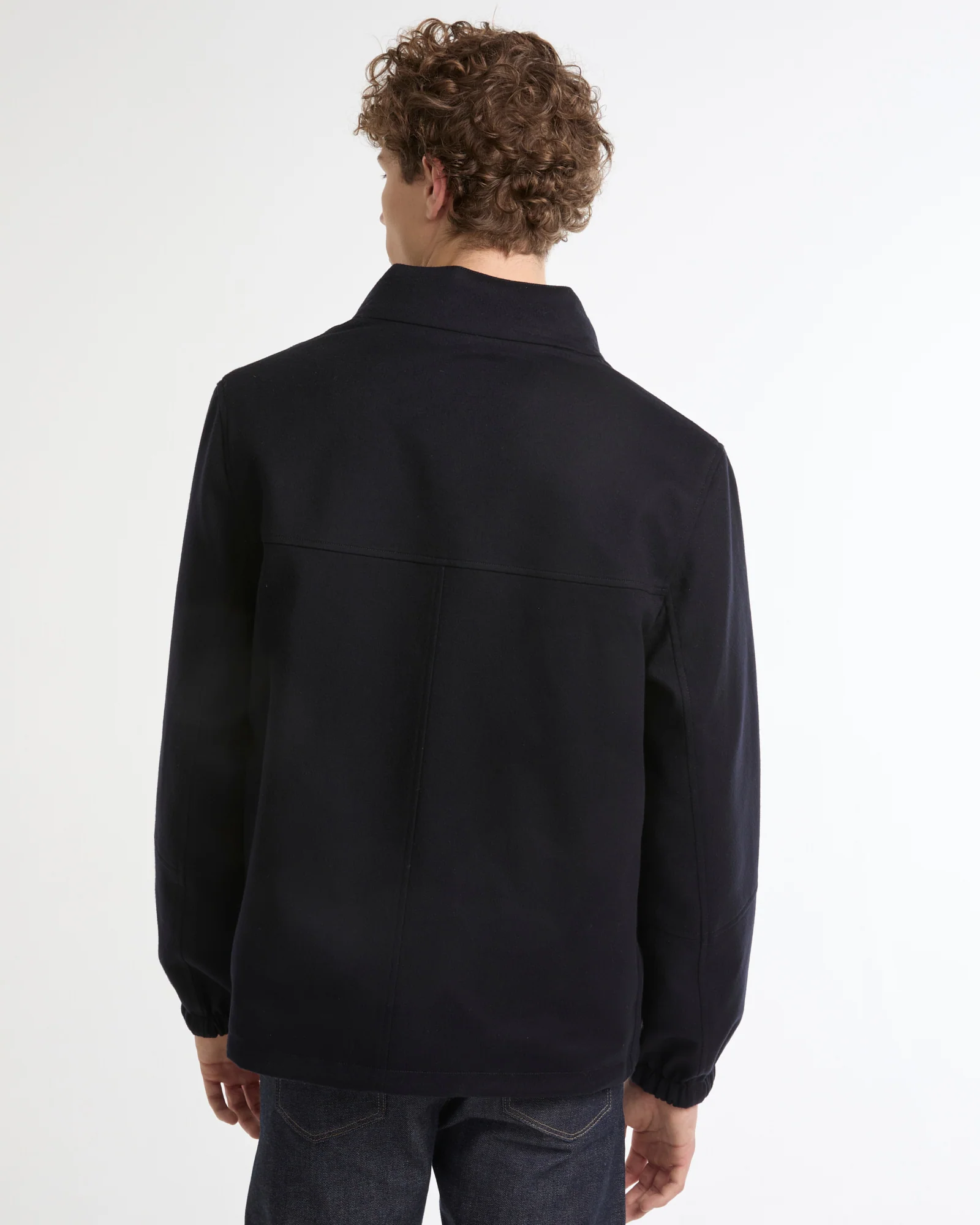 Reversible jacket in cashmere blend and technical fabric - Image 5