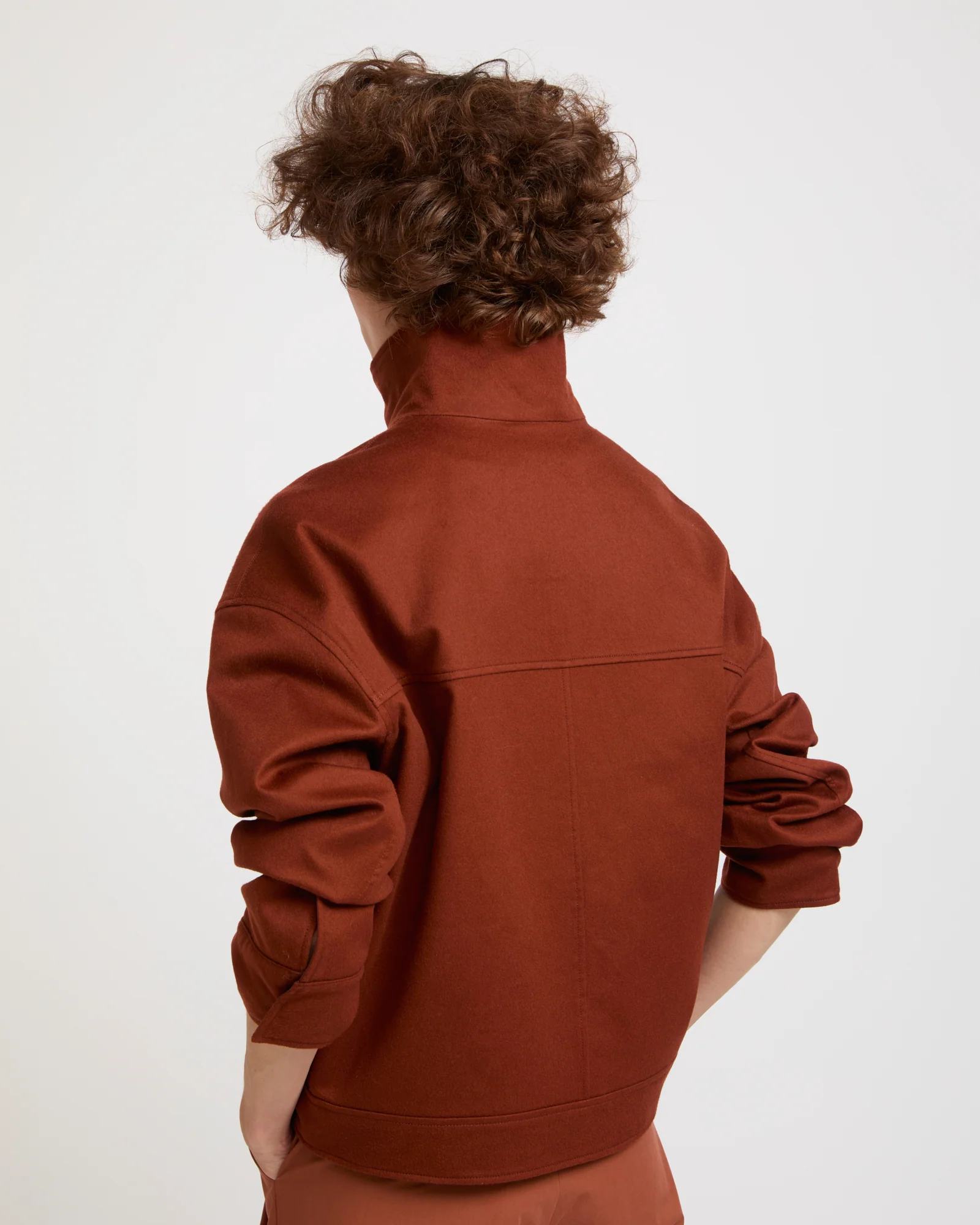 Reversible jacket in Loro Piana fabric & waterproof technical fabric - Image 4