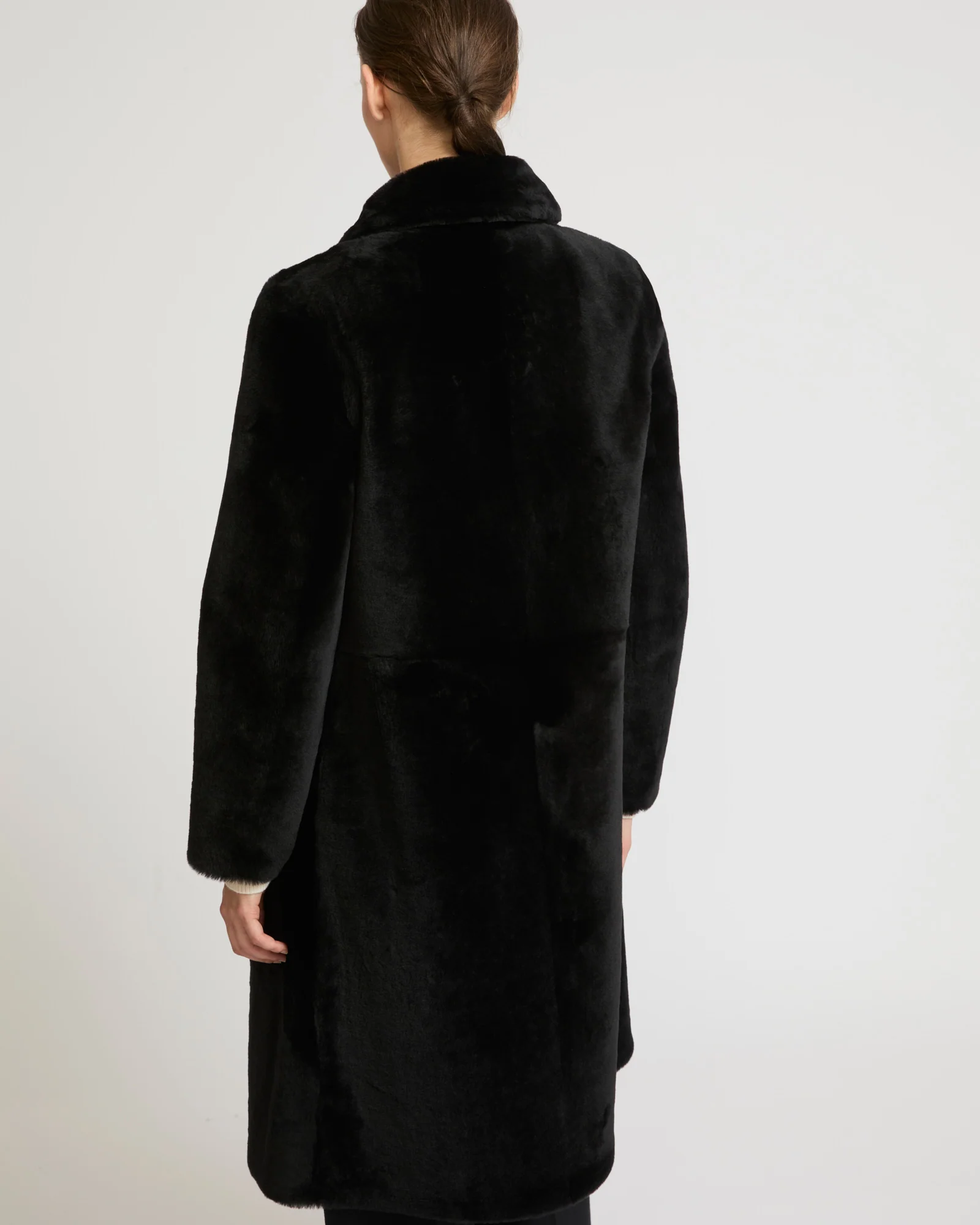 Reversible merino shearling coat - Image 5