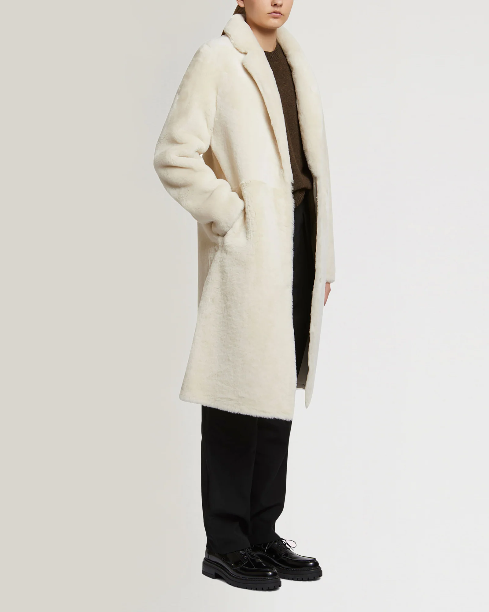Reversible merino shearling coat - Image 3