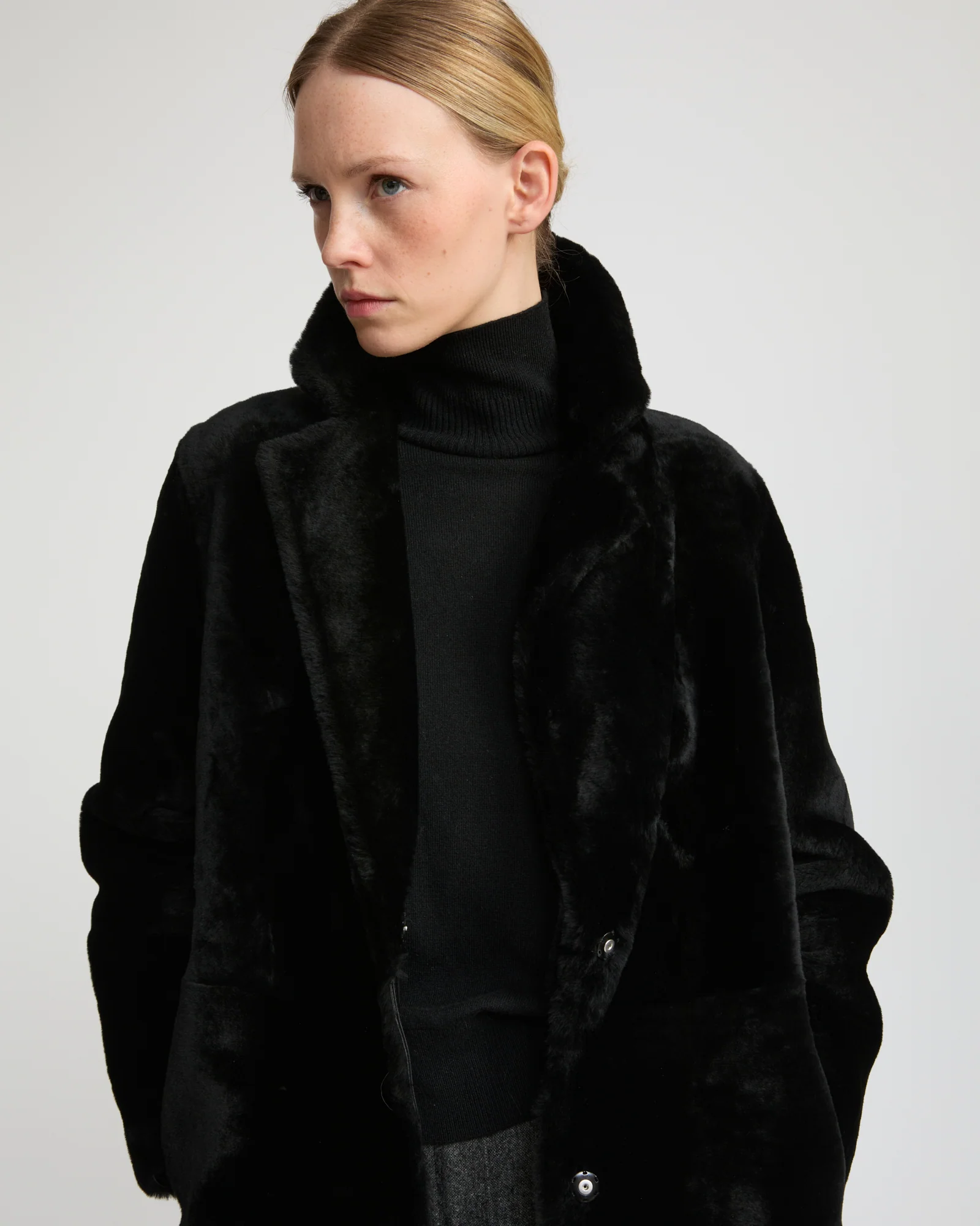 Reversible merino shearling coat - Image 2