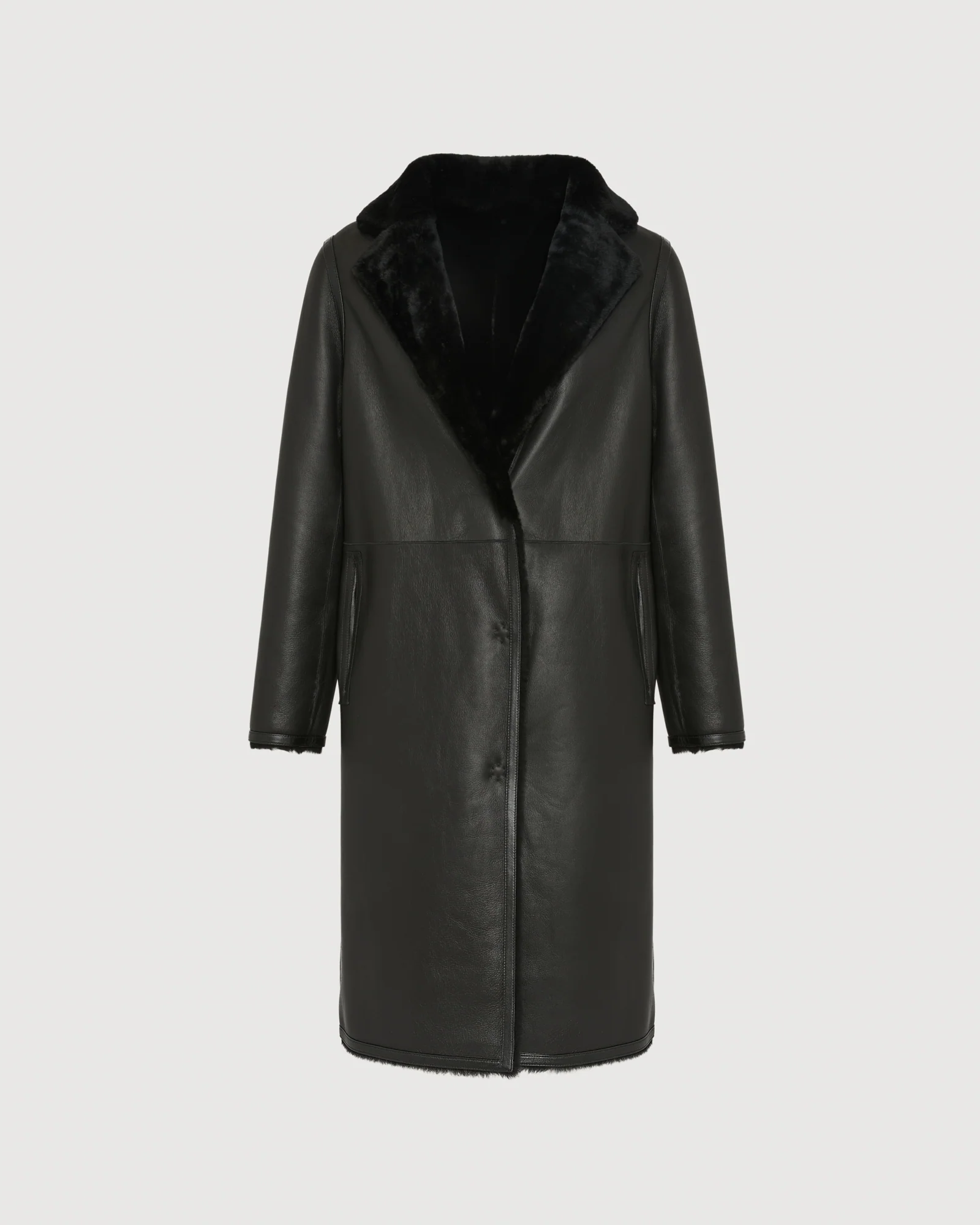 Reversible merino shearling coat - Image 8