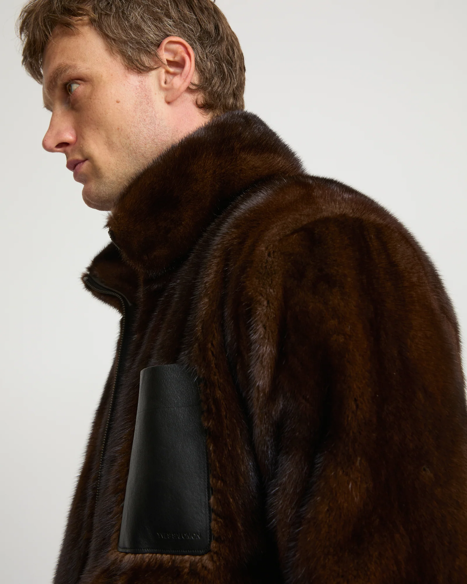 Reversible mink fur fleece jacket - Image 4