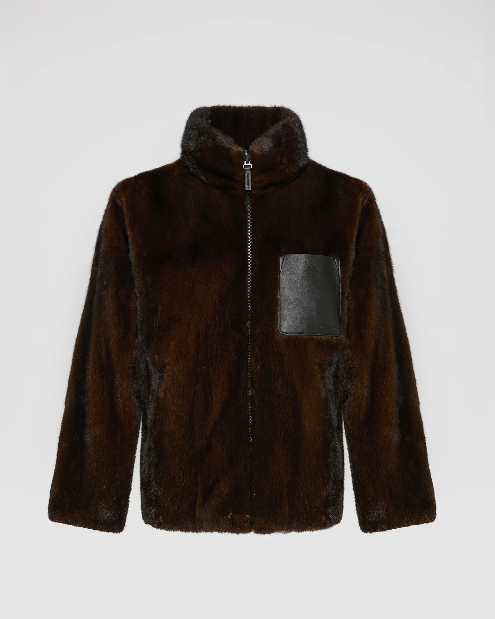 Reversible mink fur fleece jacket - Image 6