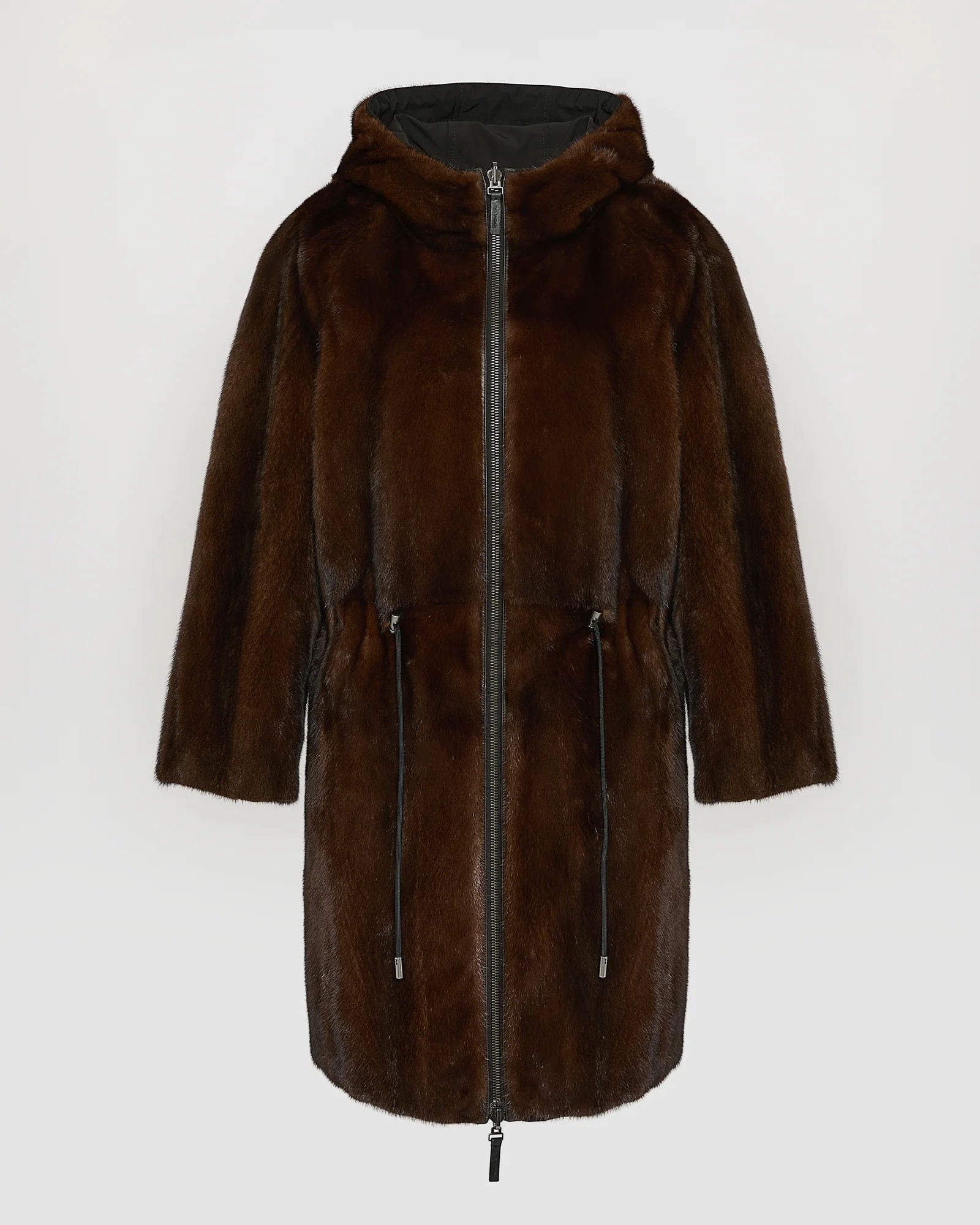 Reversible parka in technical fabric and mink fur - Image 6