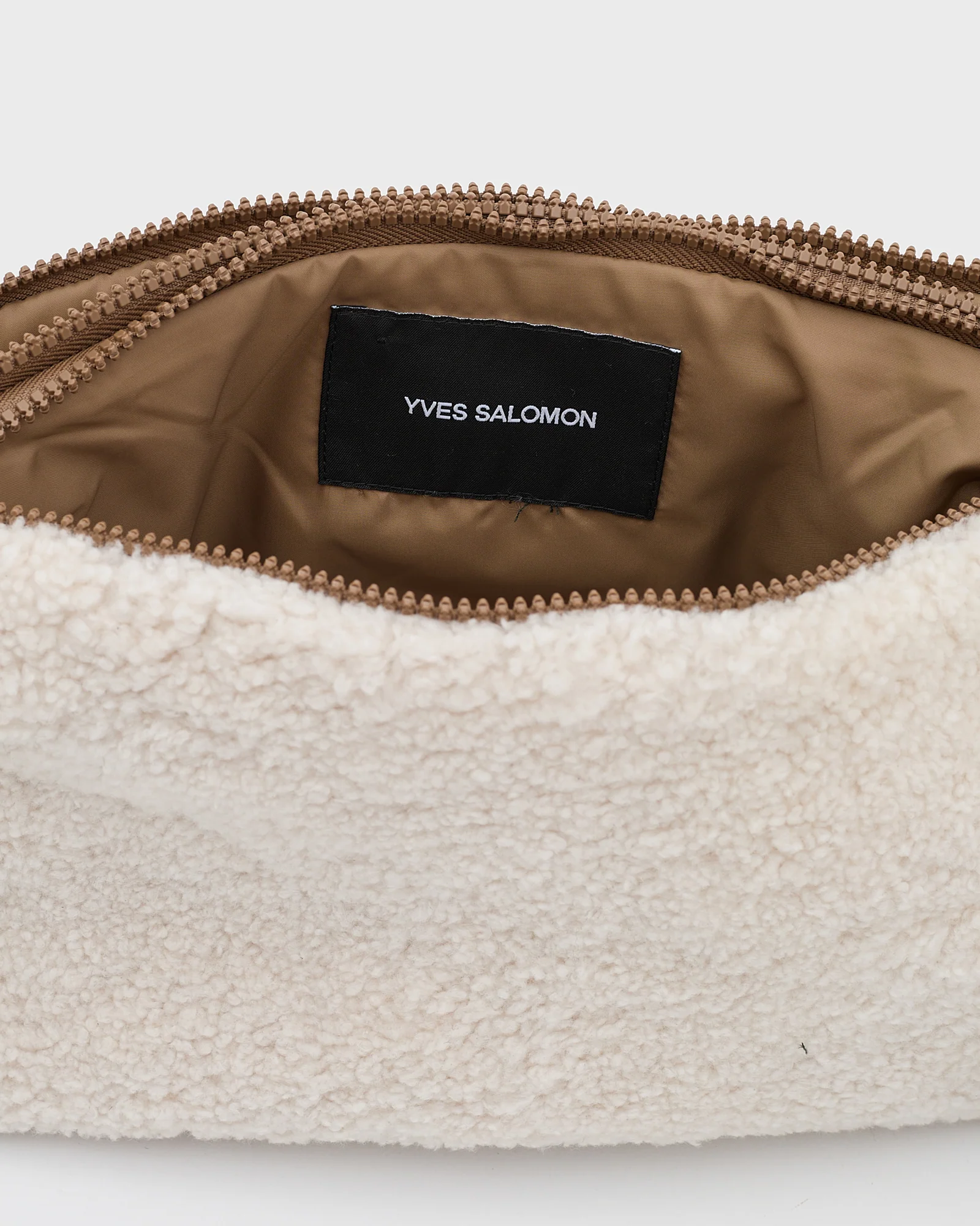 Shearling and leather waist bag - Image 5