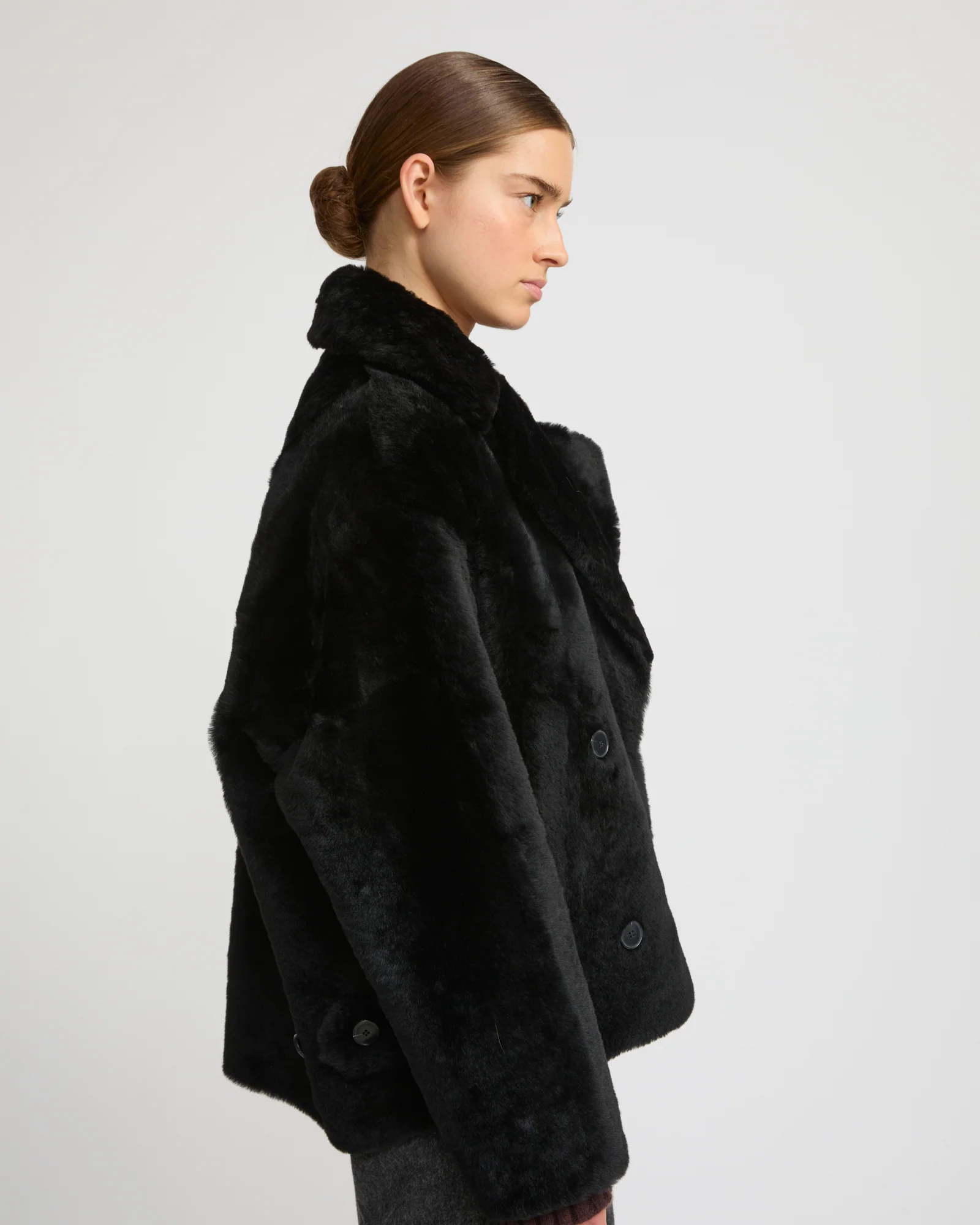 Shearling pea jacket - Image 3