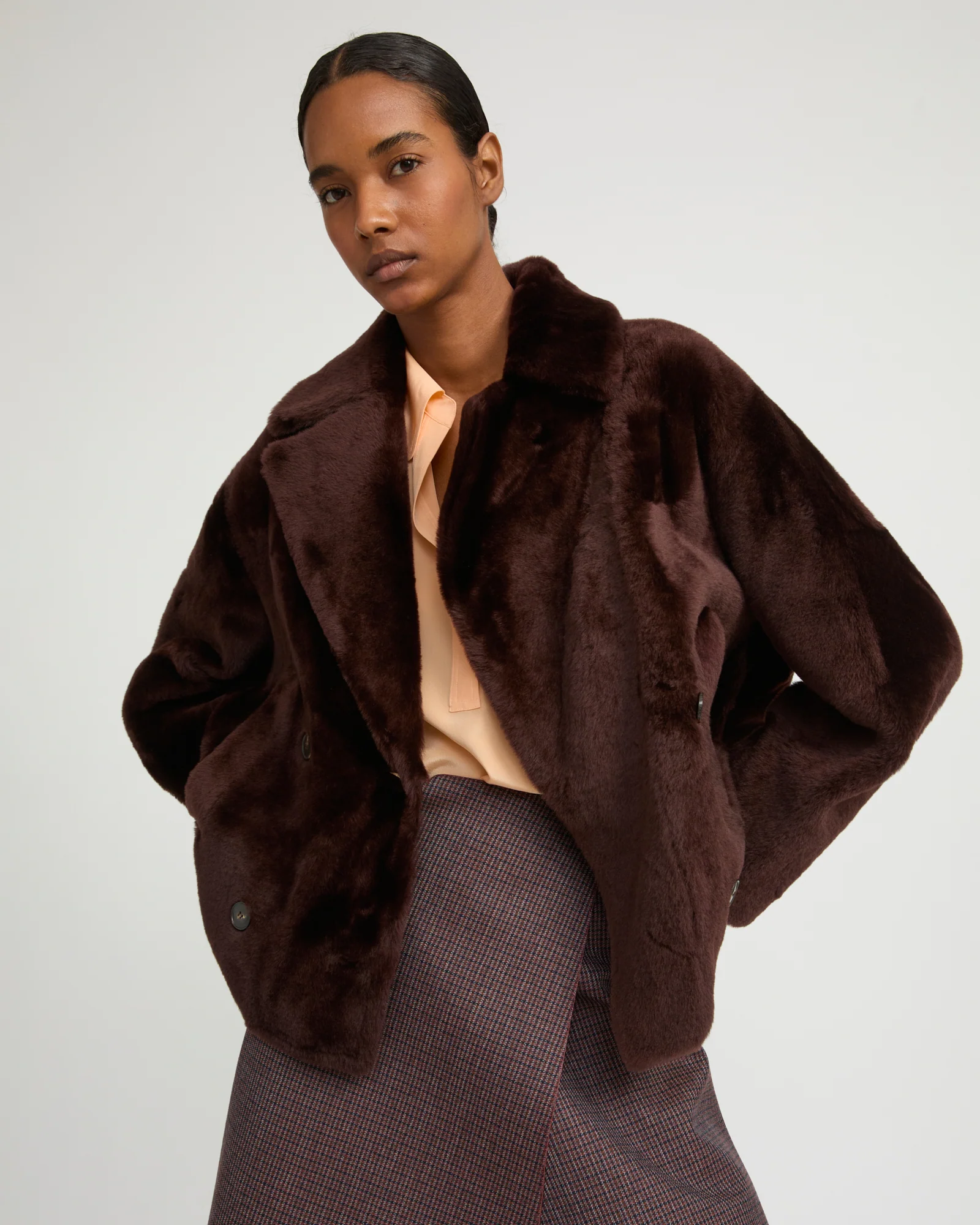 Shearling pea jacket - Image 2
