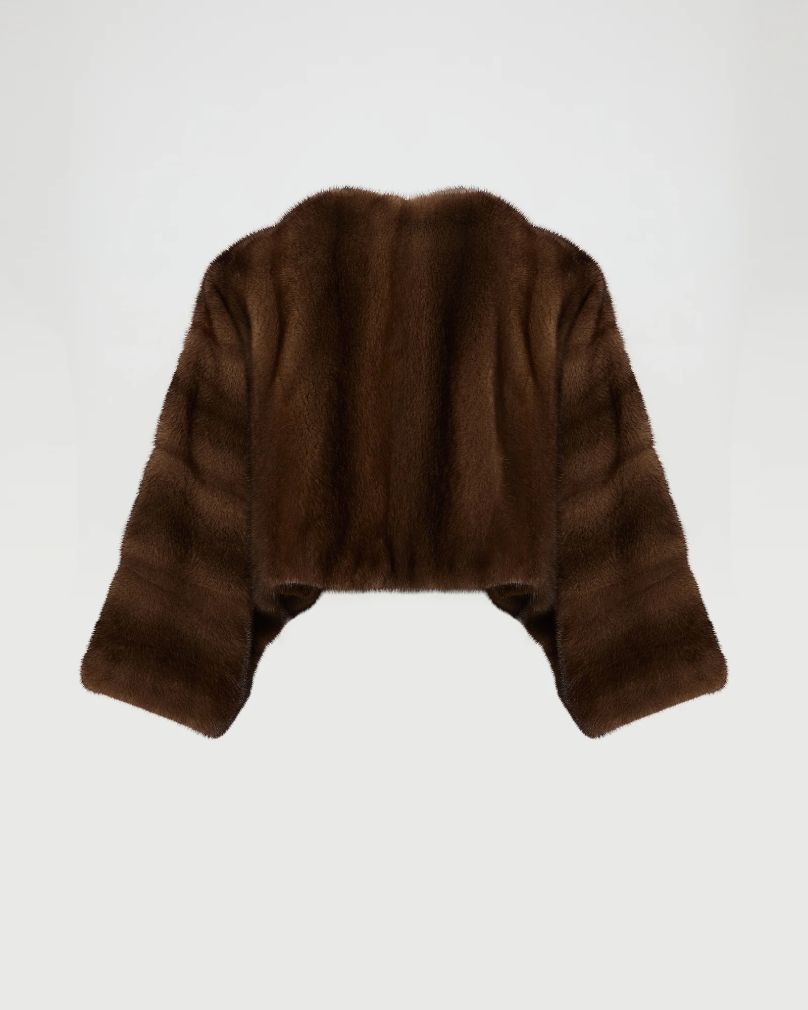Short cape in long-haired mink fur - Image 7