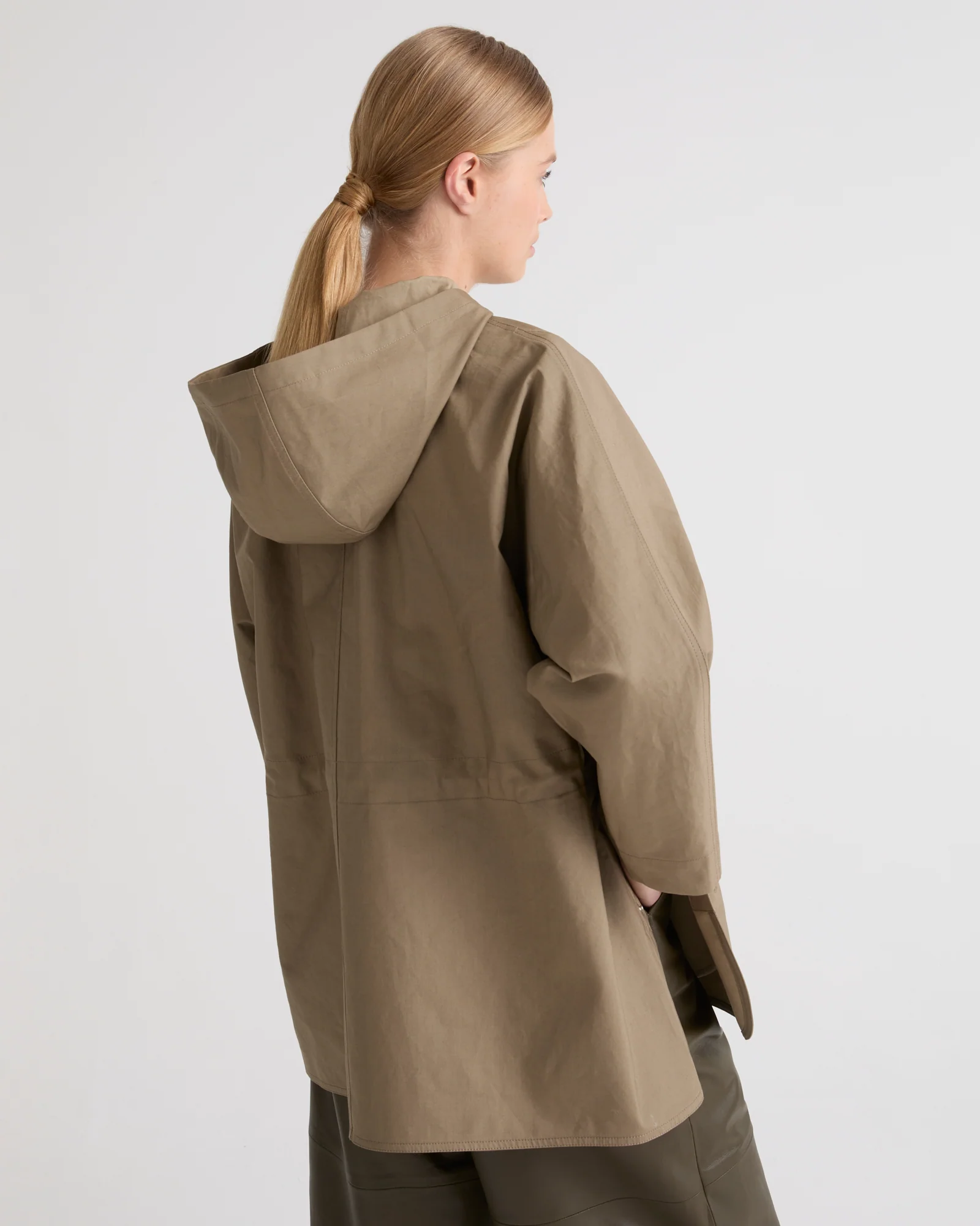 Short double-sided cotton cape - Image 3