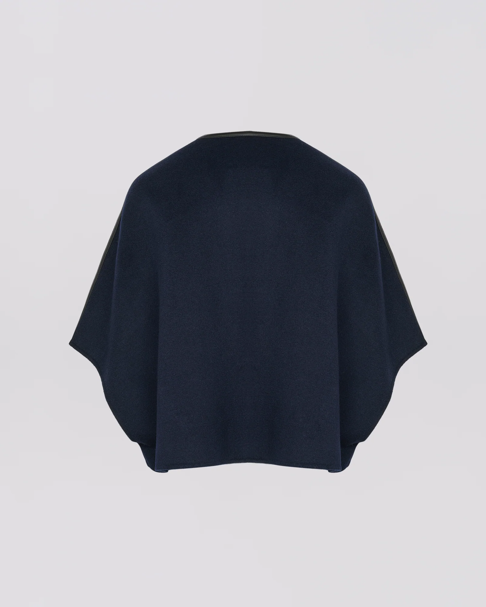 Short double-sided wool-blend cape - Image 7