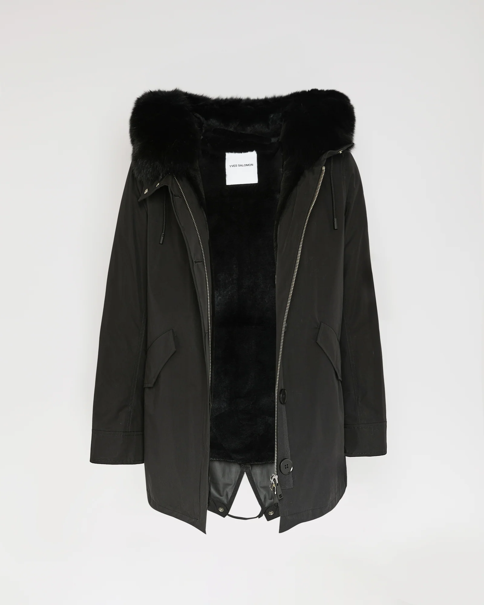 Short Iconic parka in waterproof cotton blend with fox and rabbit fur - Image 6