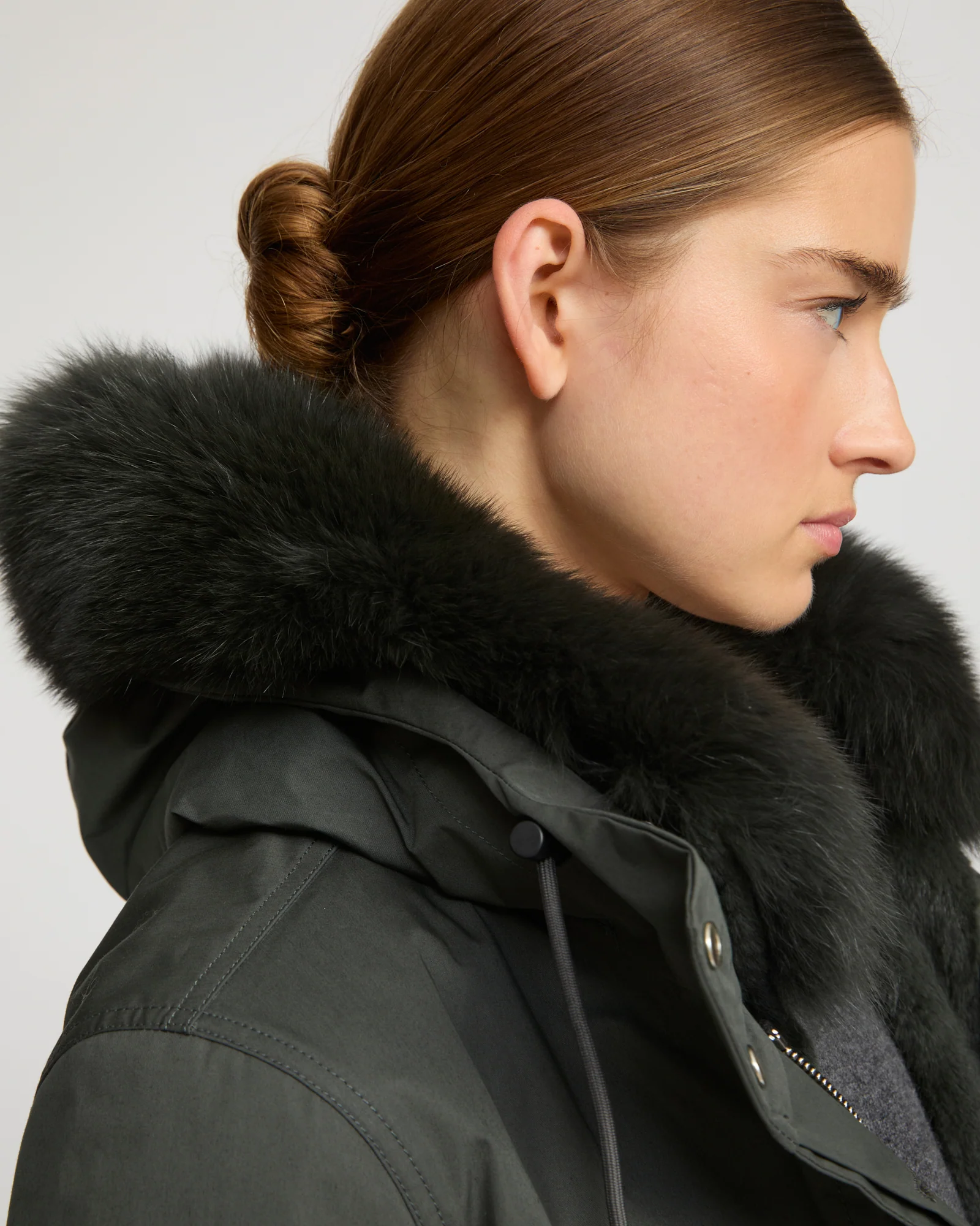 Short Iconic parka in waterproof cotton blend with fox and rabbit fur - Image 2
